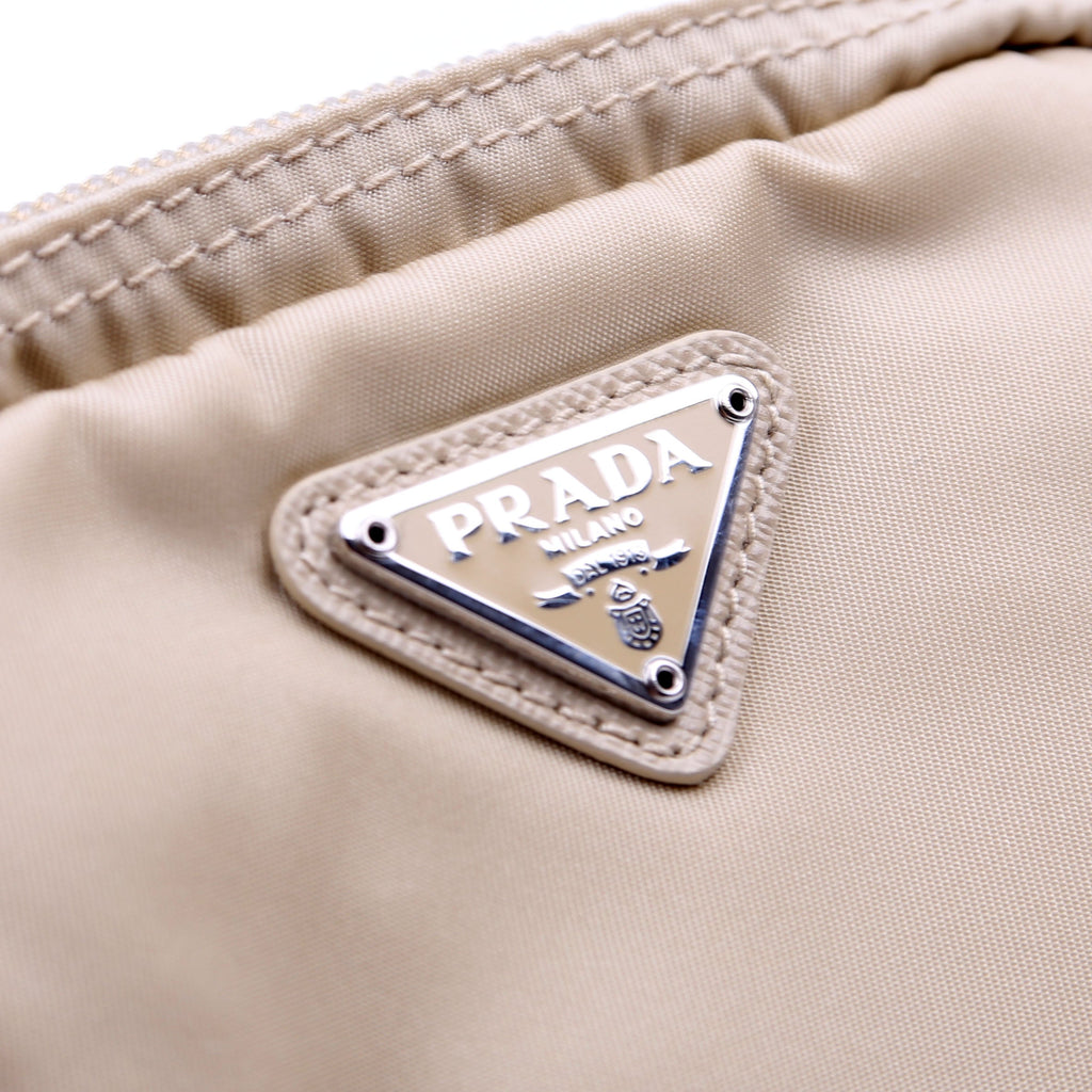 1ND339 Re-Nylon Pouch Beige