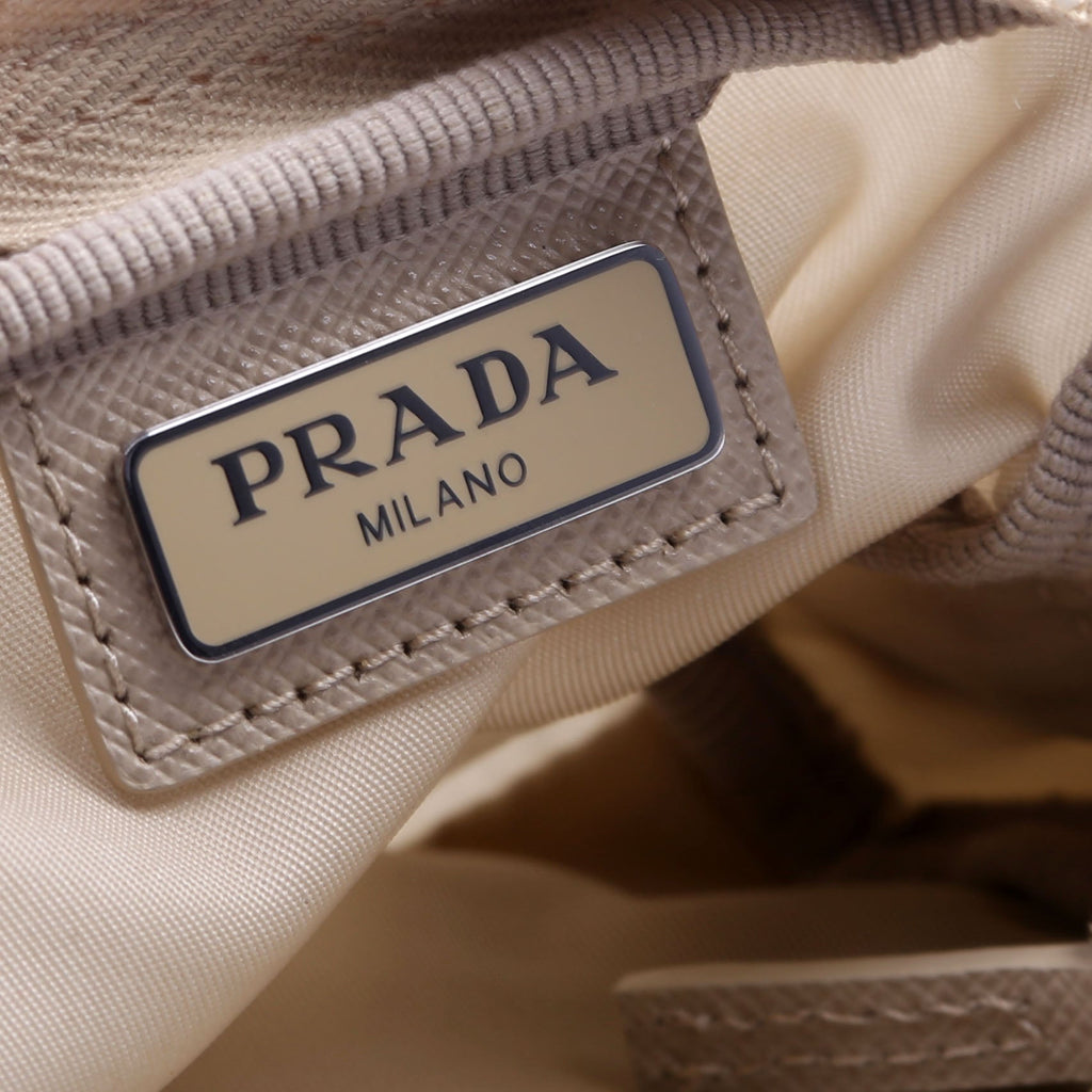 1ND339 Re-Nylon Pouch Beige