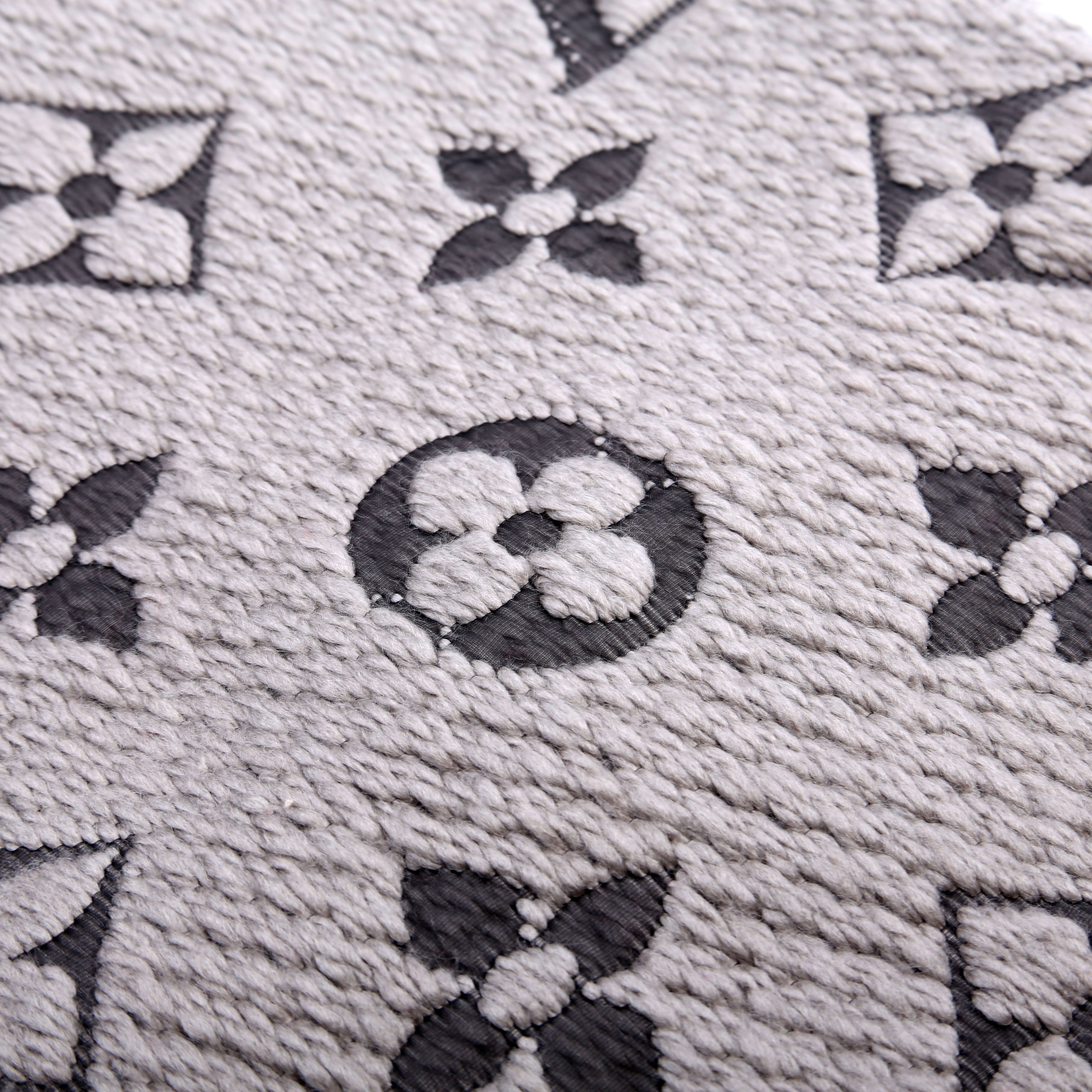 Logomania Wool/Silk Scarf Grey
