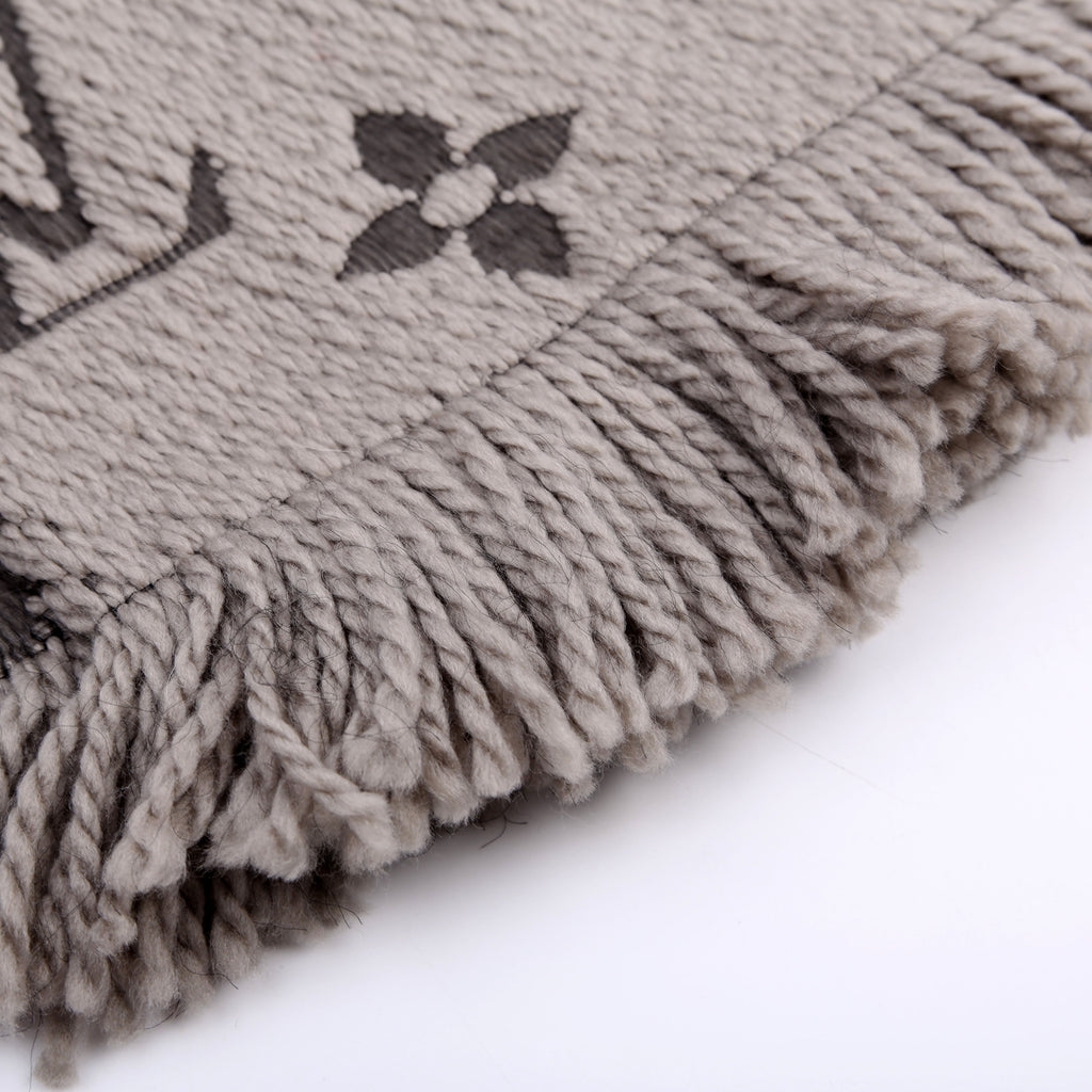 Logomania Wool/Silk Scarf Grey