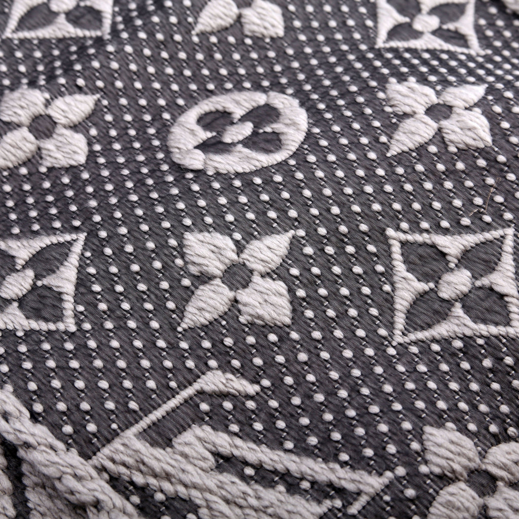 Logomania Wool/Silk Scarf Grey