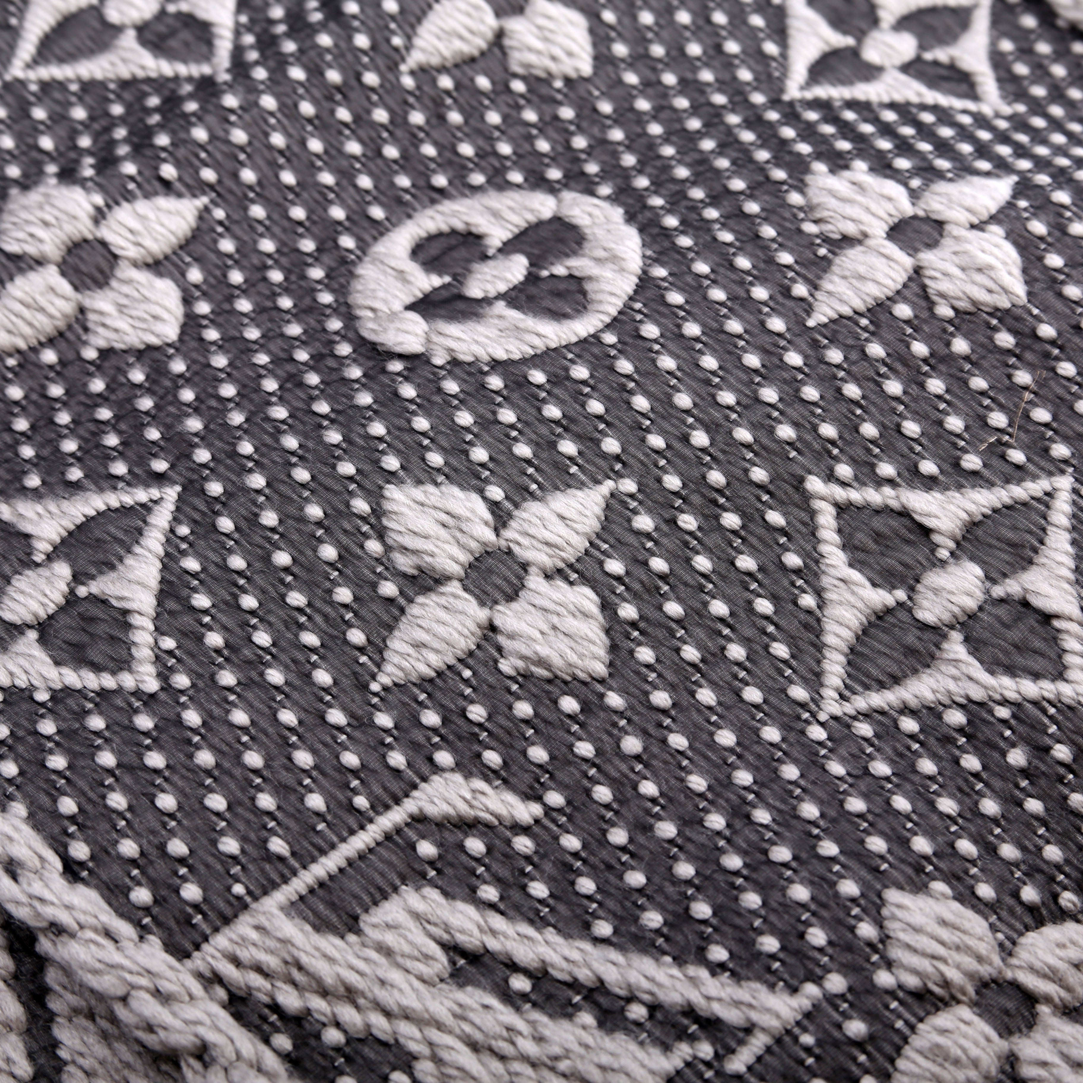 Logomania Wool/Silk Scarf Grey