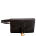 Slim Saddle Belt Bag Grain Leather Black