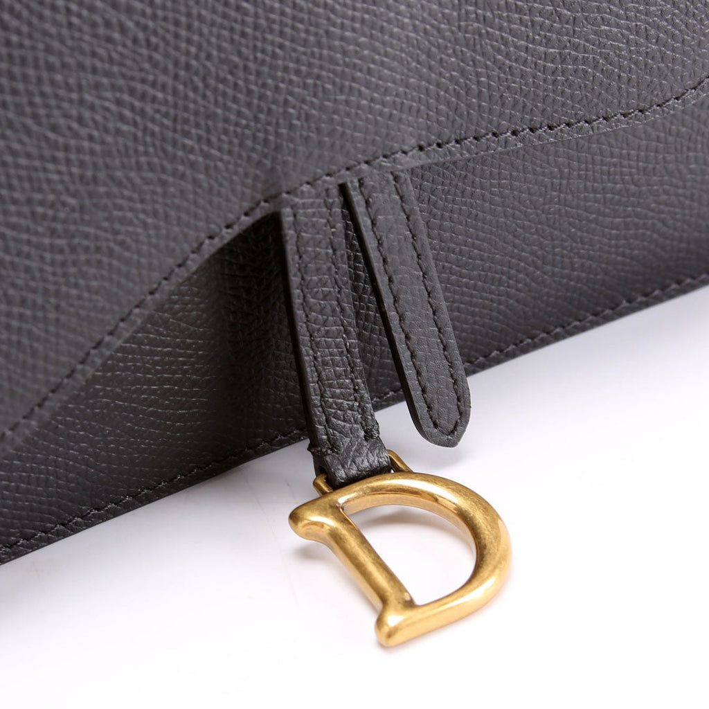 Slim Saddle Belt Bag Grain Leather Black