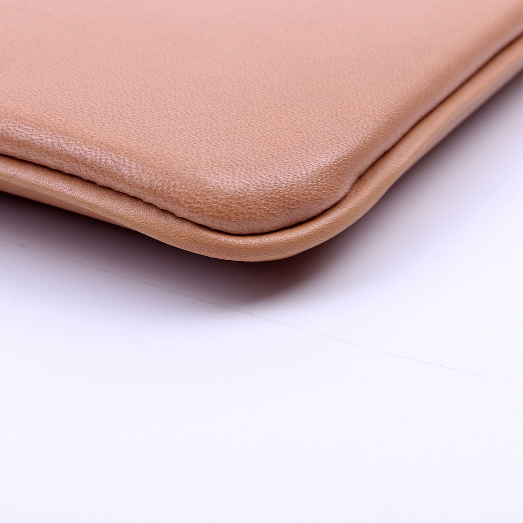 581369 Rive Gauche Calfskin Pouch Tan