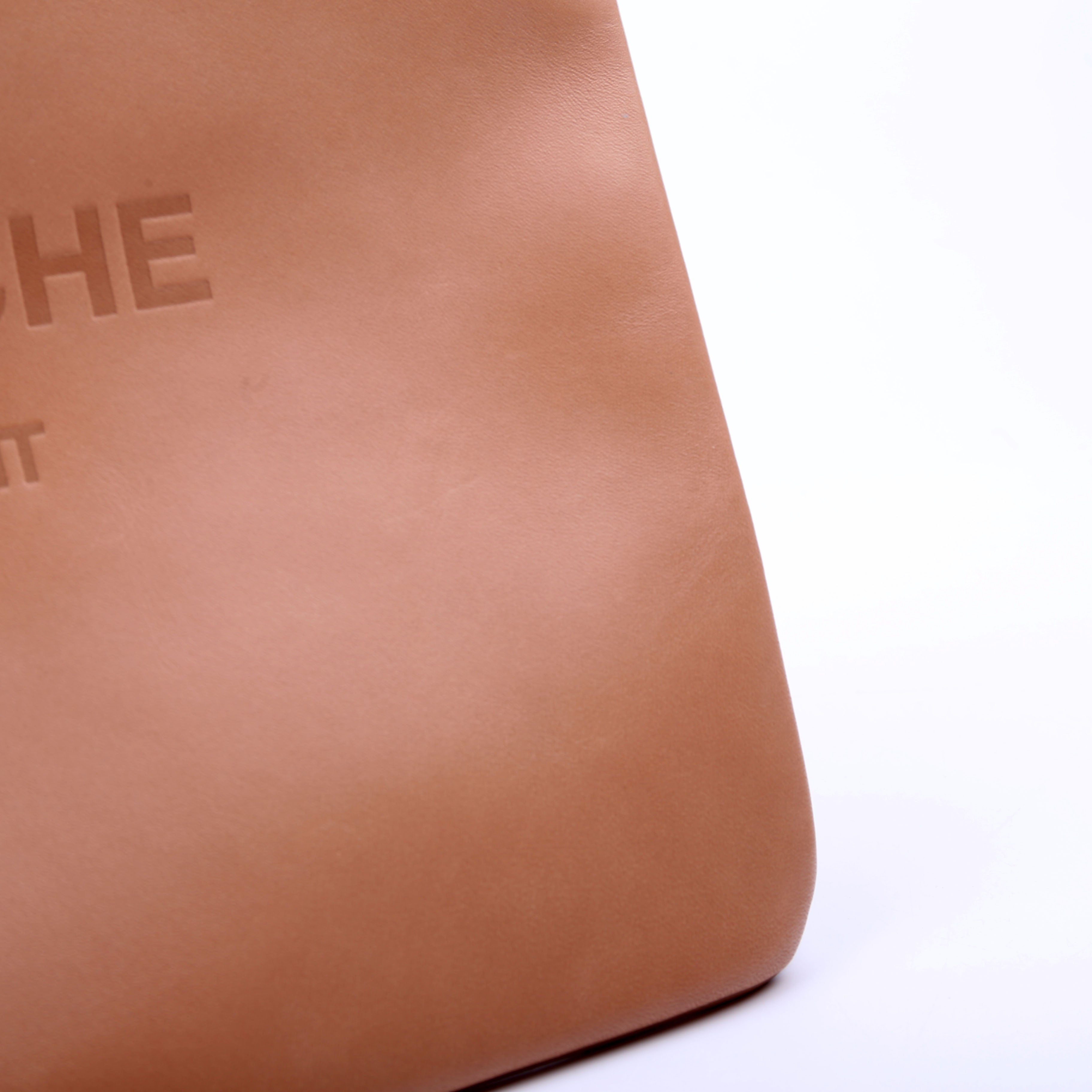 581369 Rive Gauche Calfskin Pouch Tan