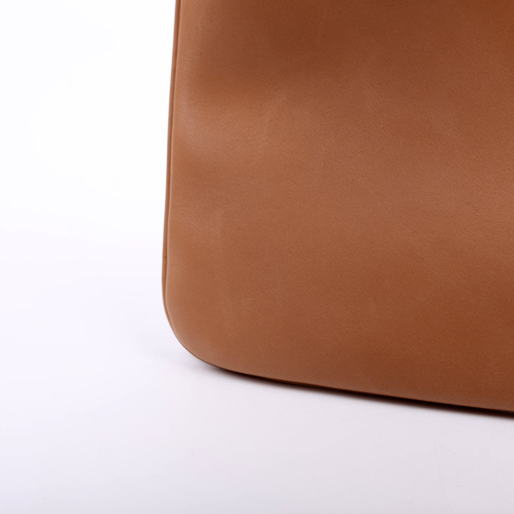 581369 Rive Gauche Calfskin Pouch Tan