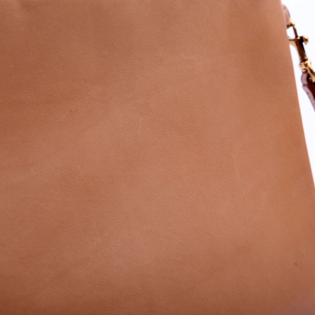 581369 Rive Gauche Calfskin Pouch Tan