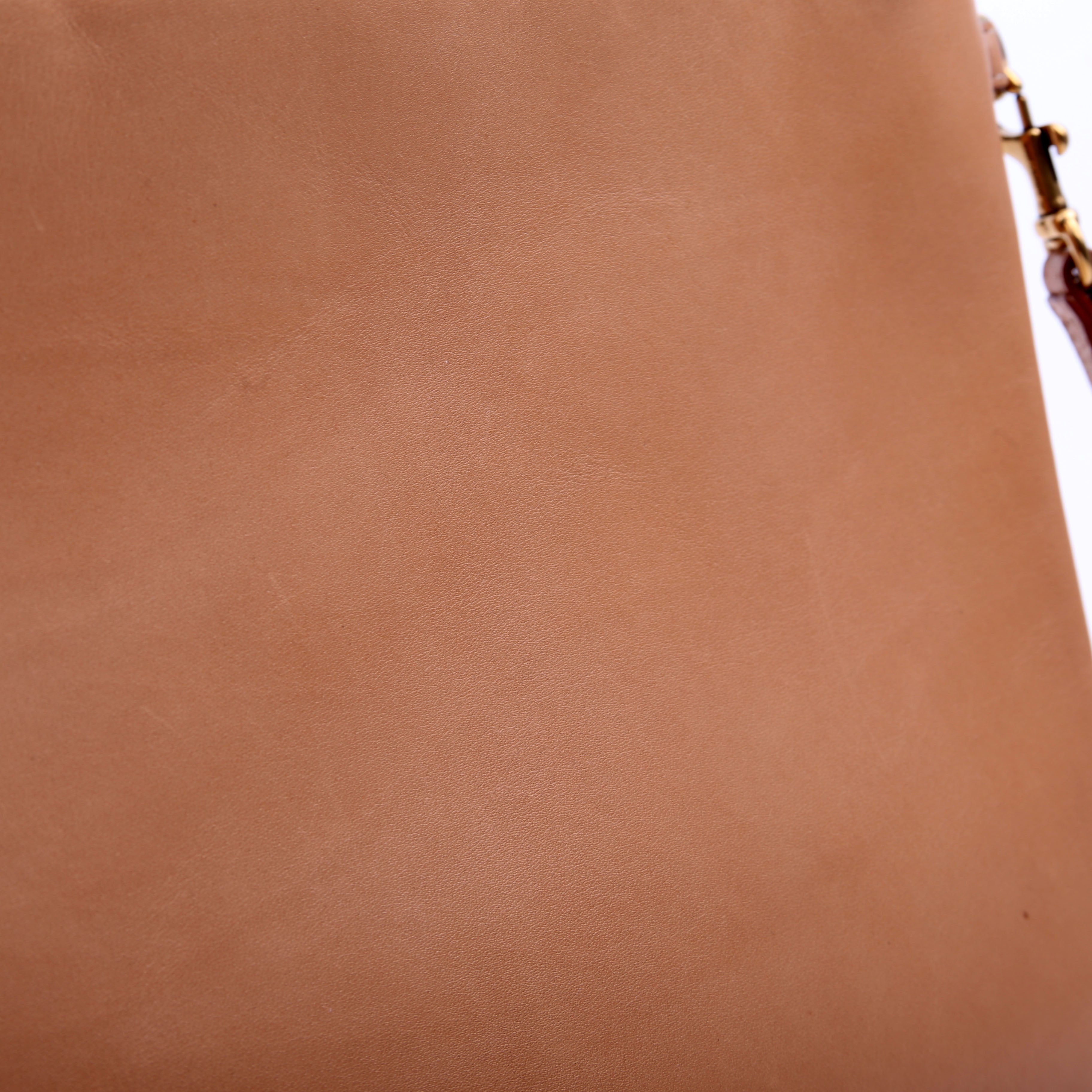 581369 Rive Gauche Calfskin Pouch Tan