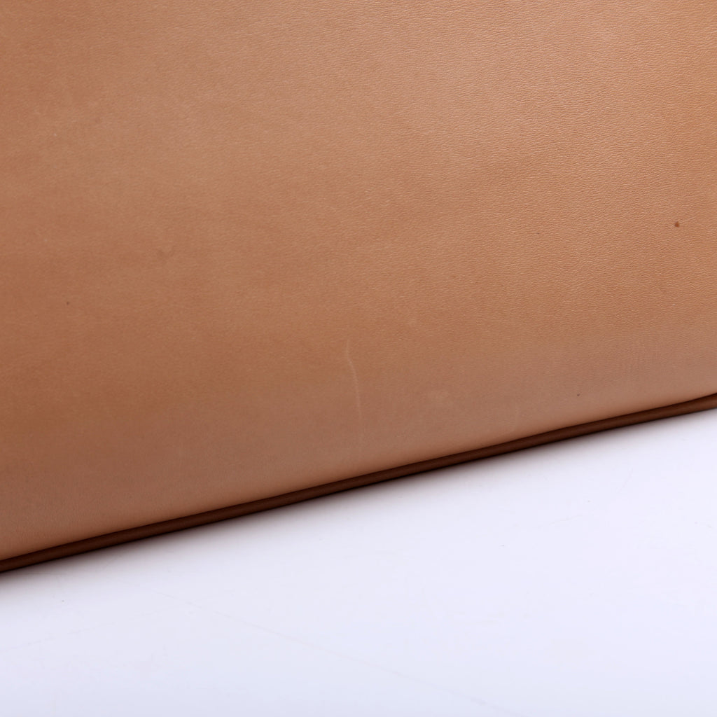 581369 Rive Gauche Calfskin Pouch Tan