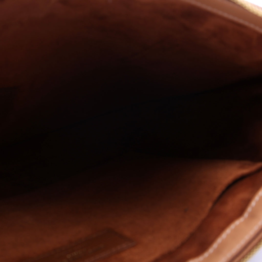 581369 Rive Gauche Calfskin Pouch Tan