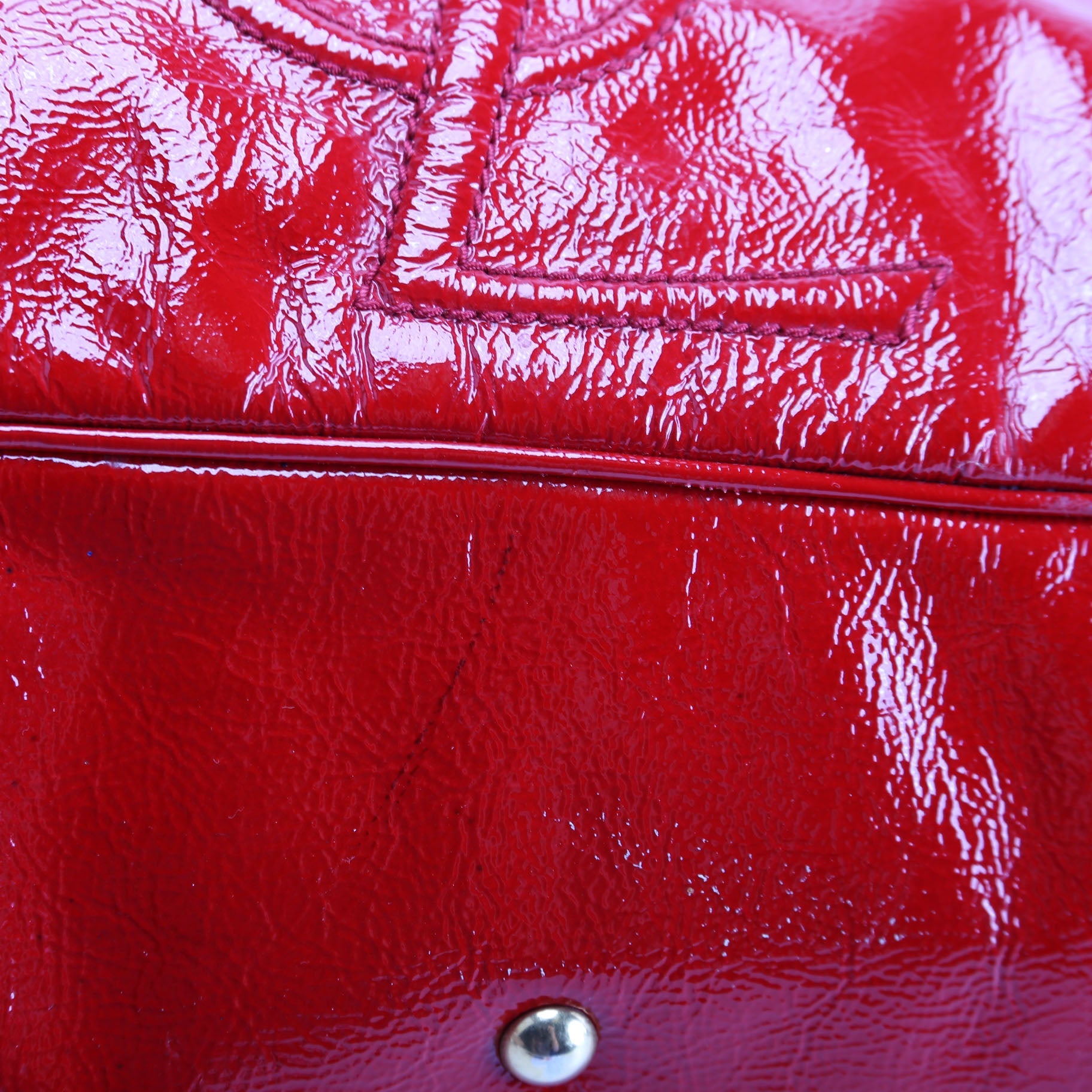 Belle De Jour Cabas Tote Patent Red