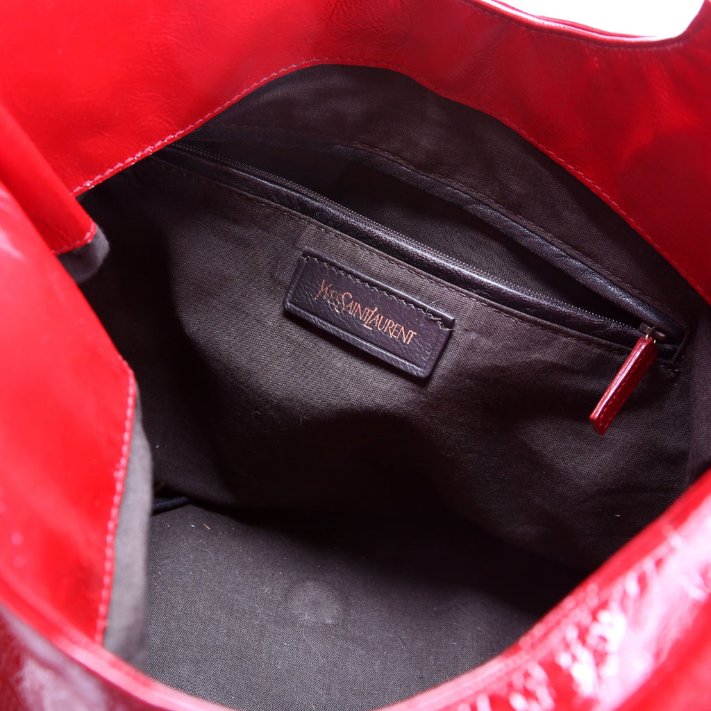 Belle De Jour Cabas Tote Patent Red