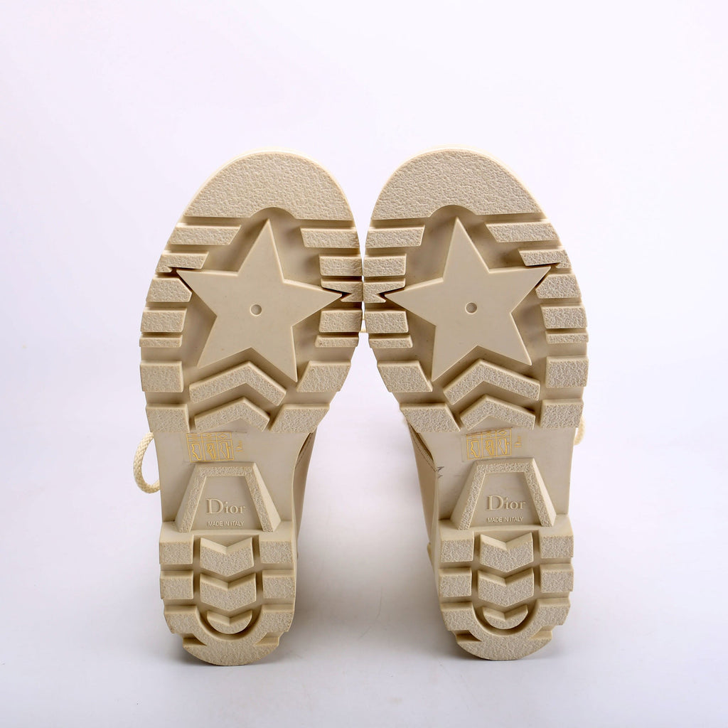 D-Major Lace-Up Snow Boots Size 38 White