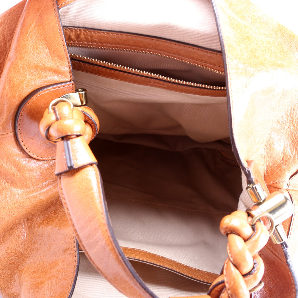 Heloise Large Hobo Leather Brown