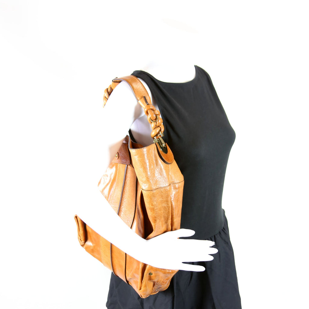 Heloise Large Hobo Leather Brown