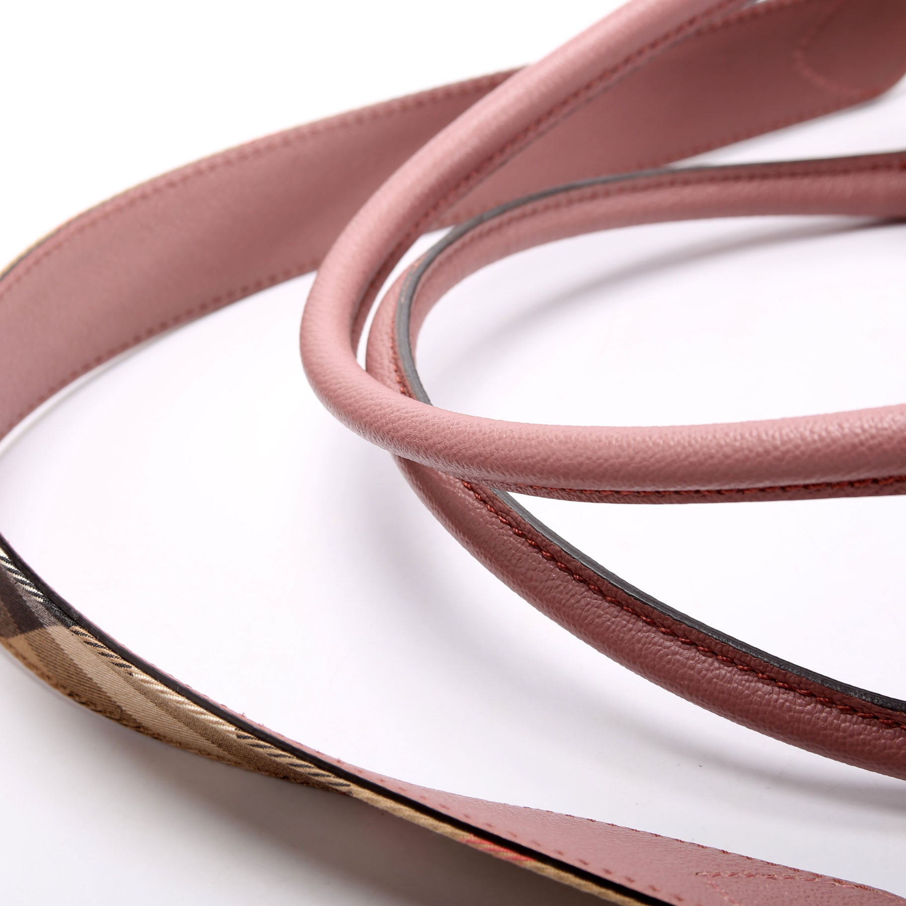 Grained Calfskin Buckle Tote Mauve