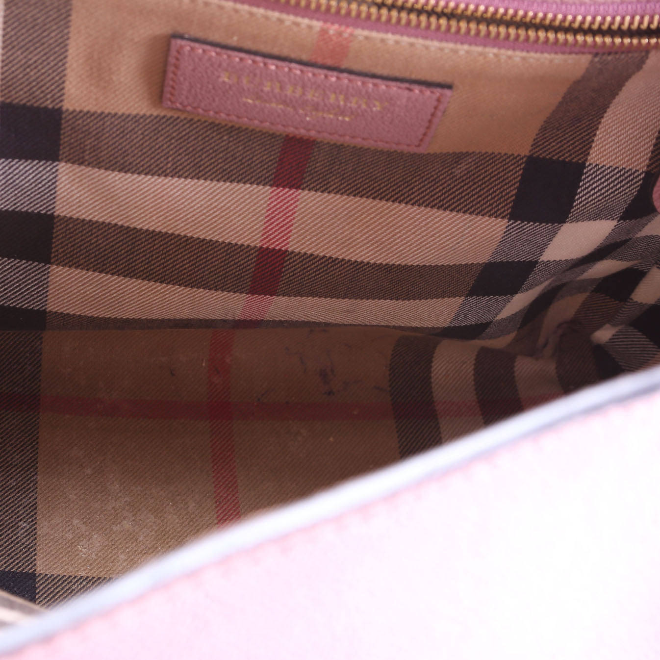 Grained Calfskin Buckle Tote Mauve