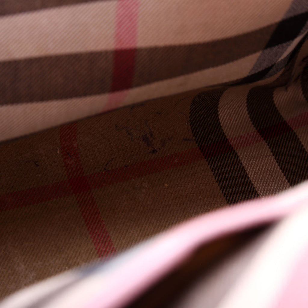 Grained Calfskin Buckle Tote Mauve