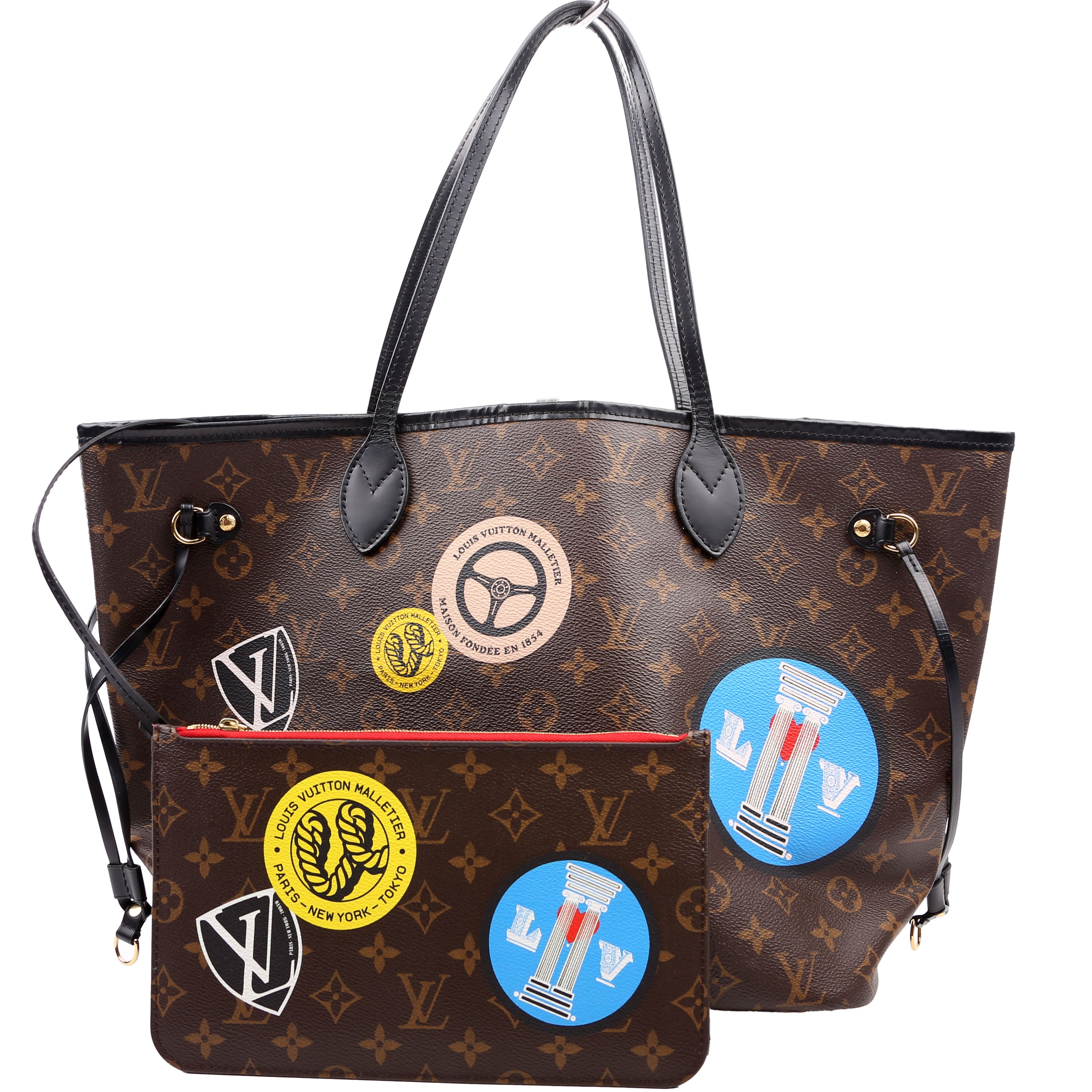 Neverfull with Wallet MM My LV World Tour Monogram