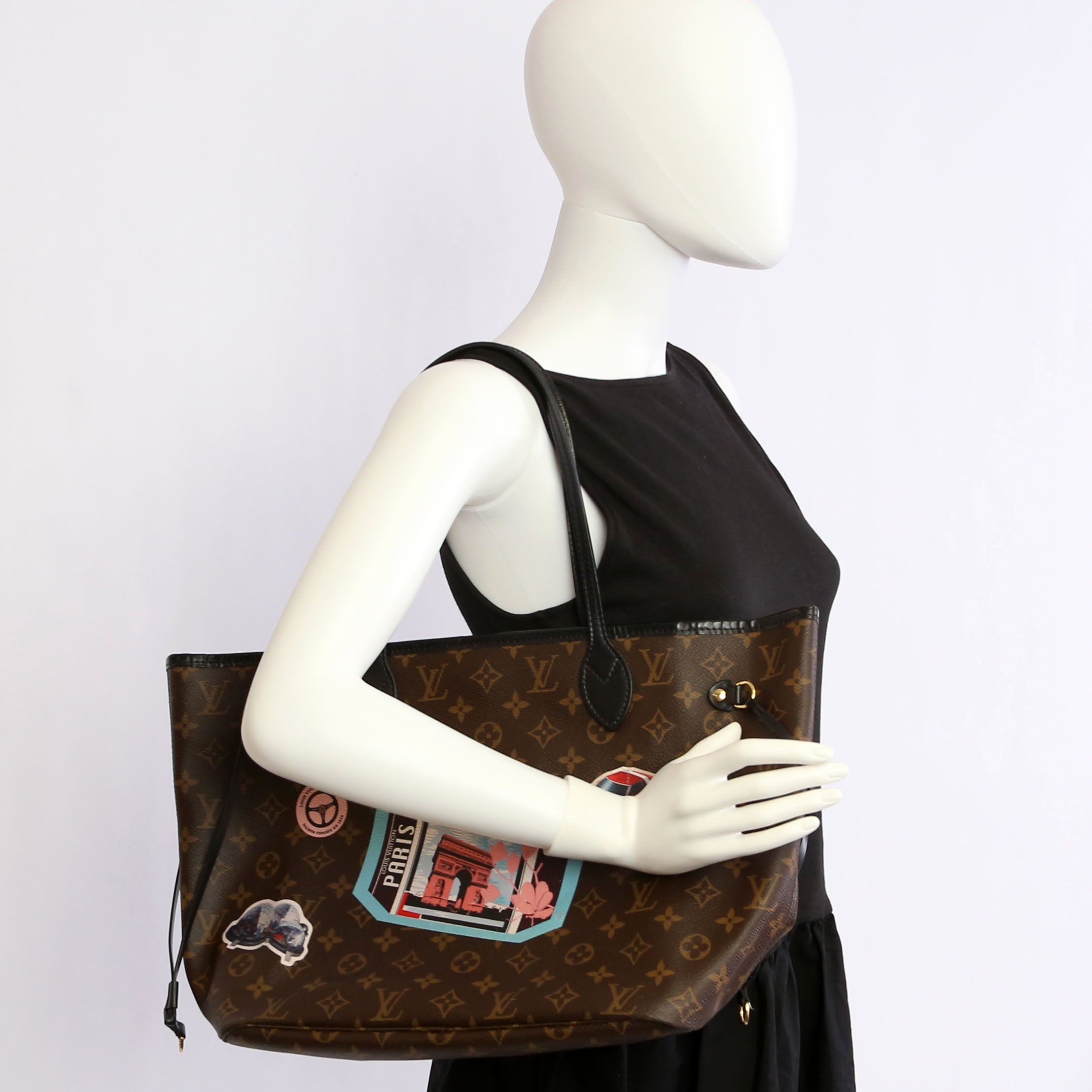 Neverfull with Wallet MM My LV World Tour Monogram