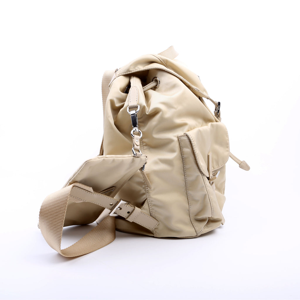Prada 1BZ677 Re-Nylon Backpack Small Tan