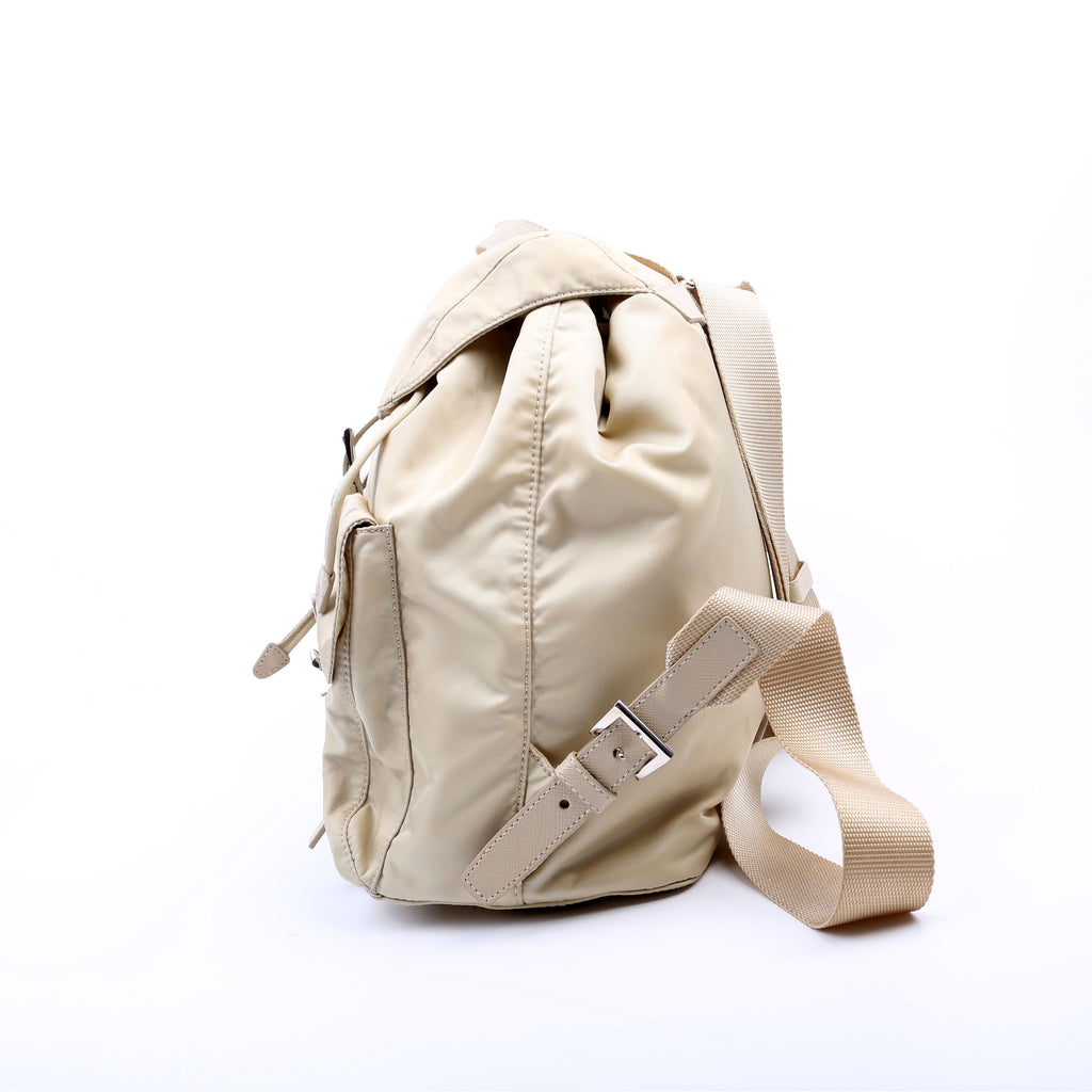 Prada 1BZ677 Re-Nylon Backpack Small Tan