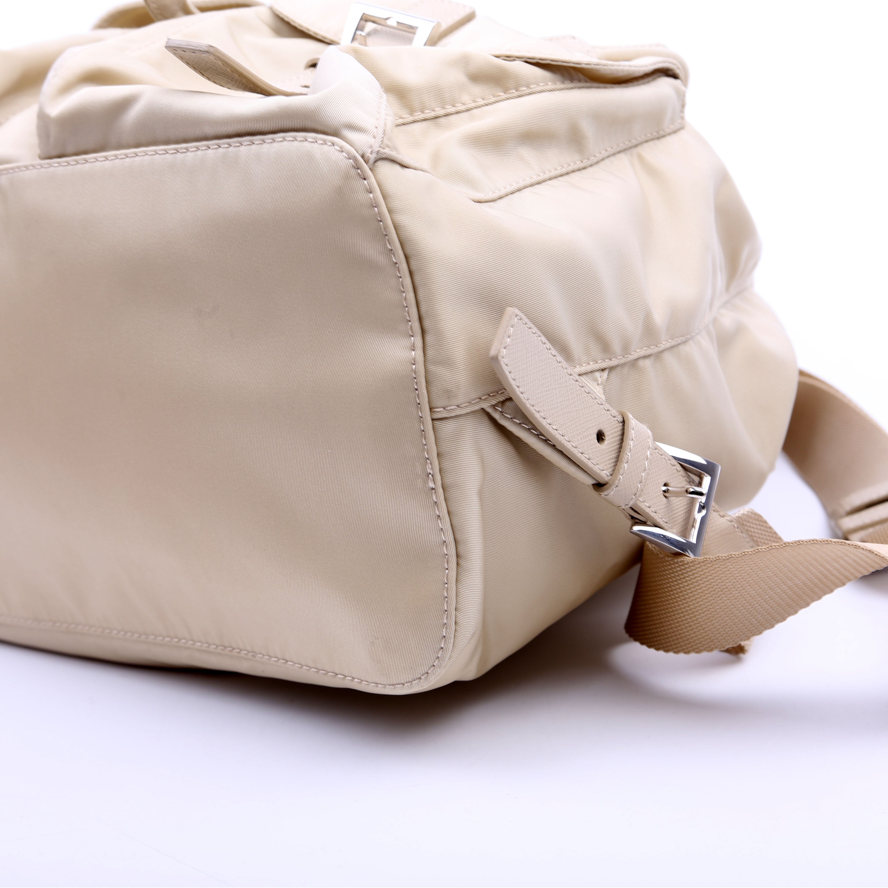 Prada 1BZ677 Re-Nylon Backpack Small Tan