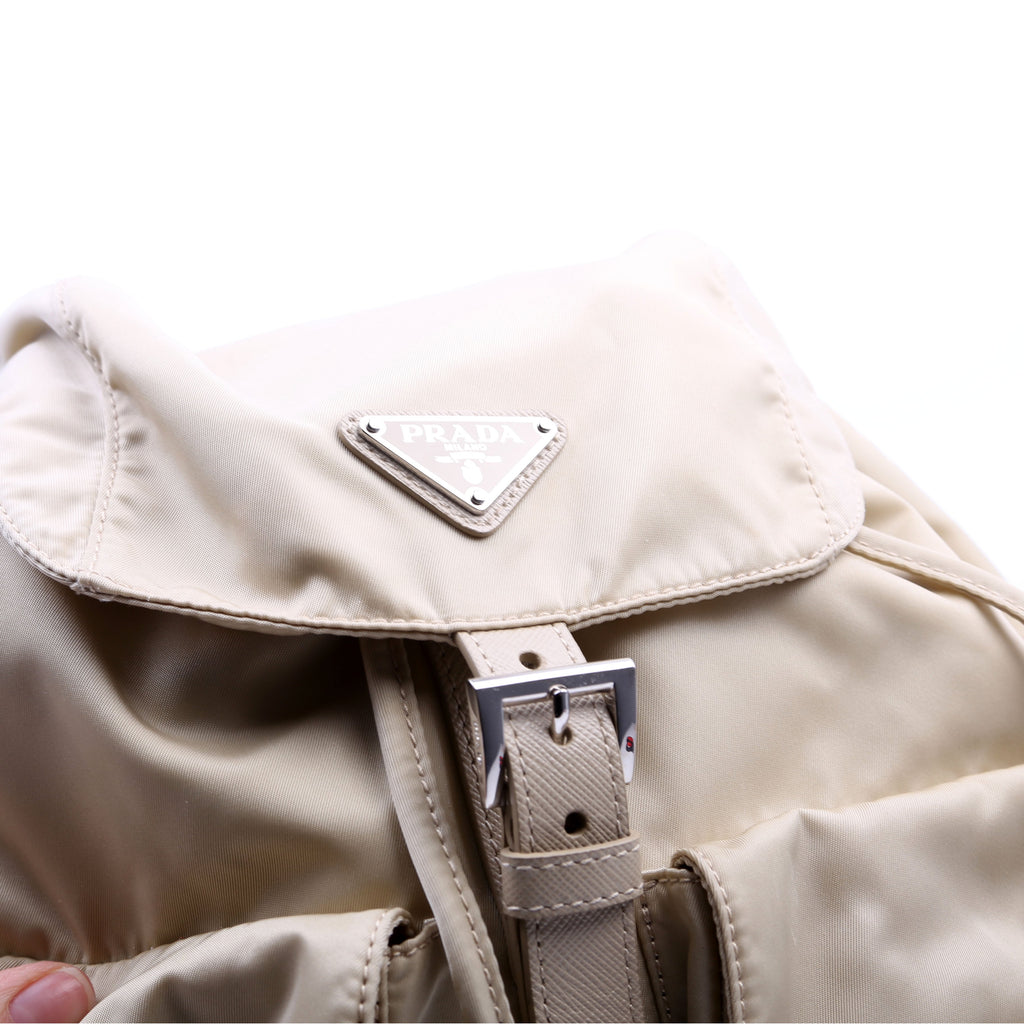 Prada 1BZ677 Re-Nylon Backpack Small Tan