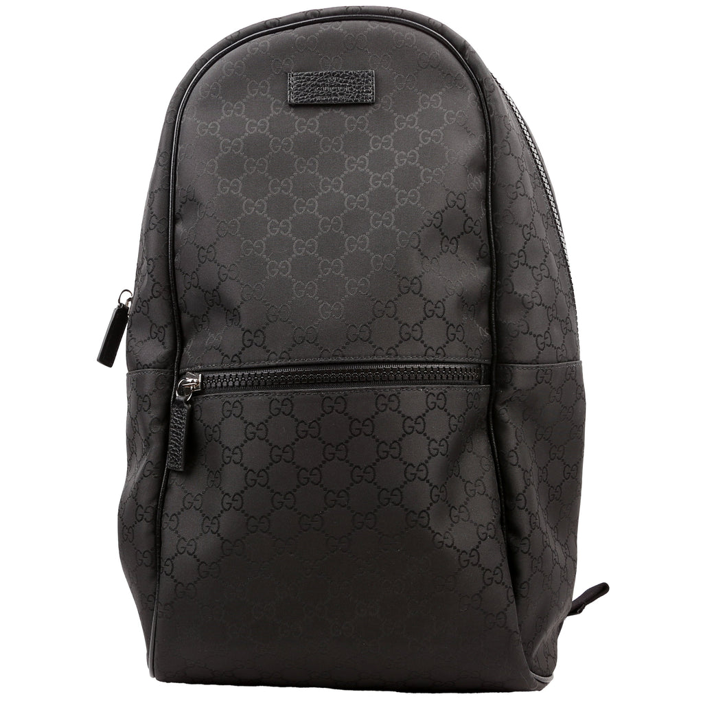 Gucci 449181 GG Nylon Slim Backpack Black