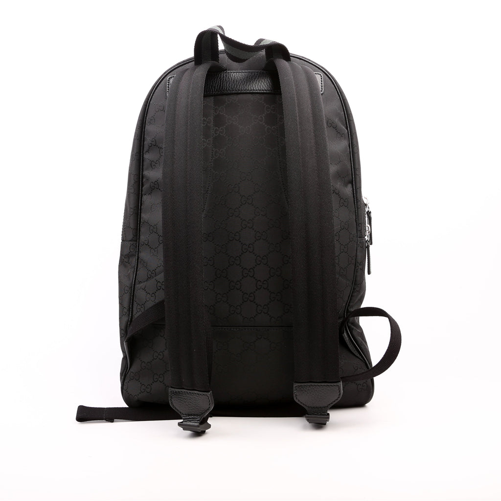 Gucci 449181 GG Nylon Slim Backpack Black