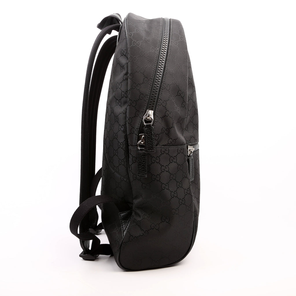Gucci 449181 GG Nylon Slim Backpack Black