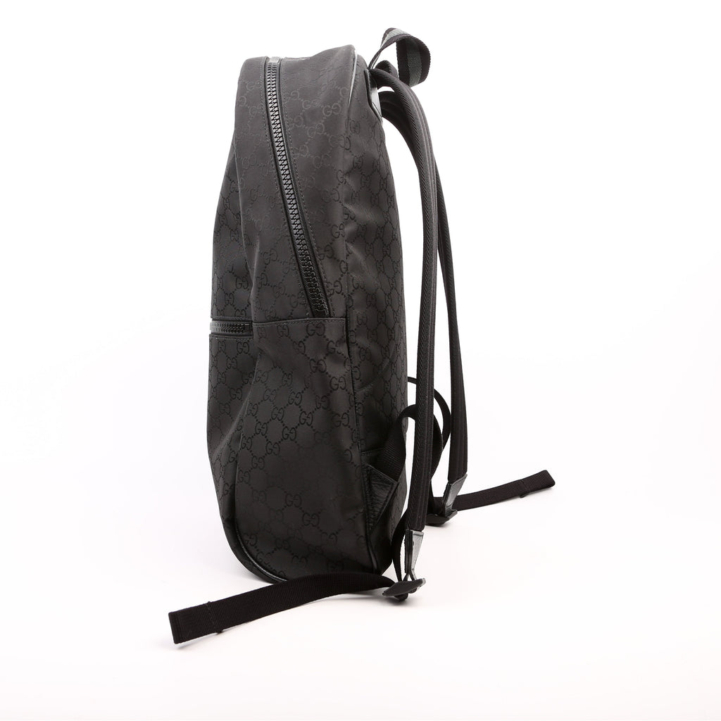 Gucci 449181 GG Nylon Slim Backpack Black