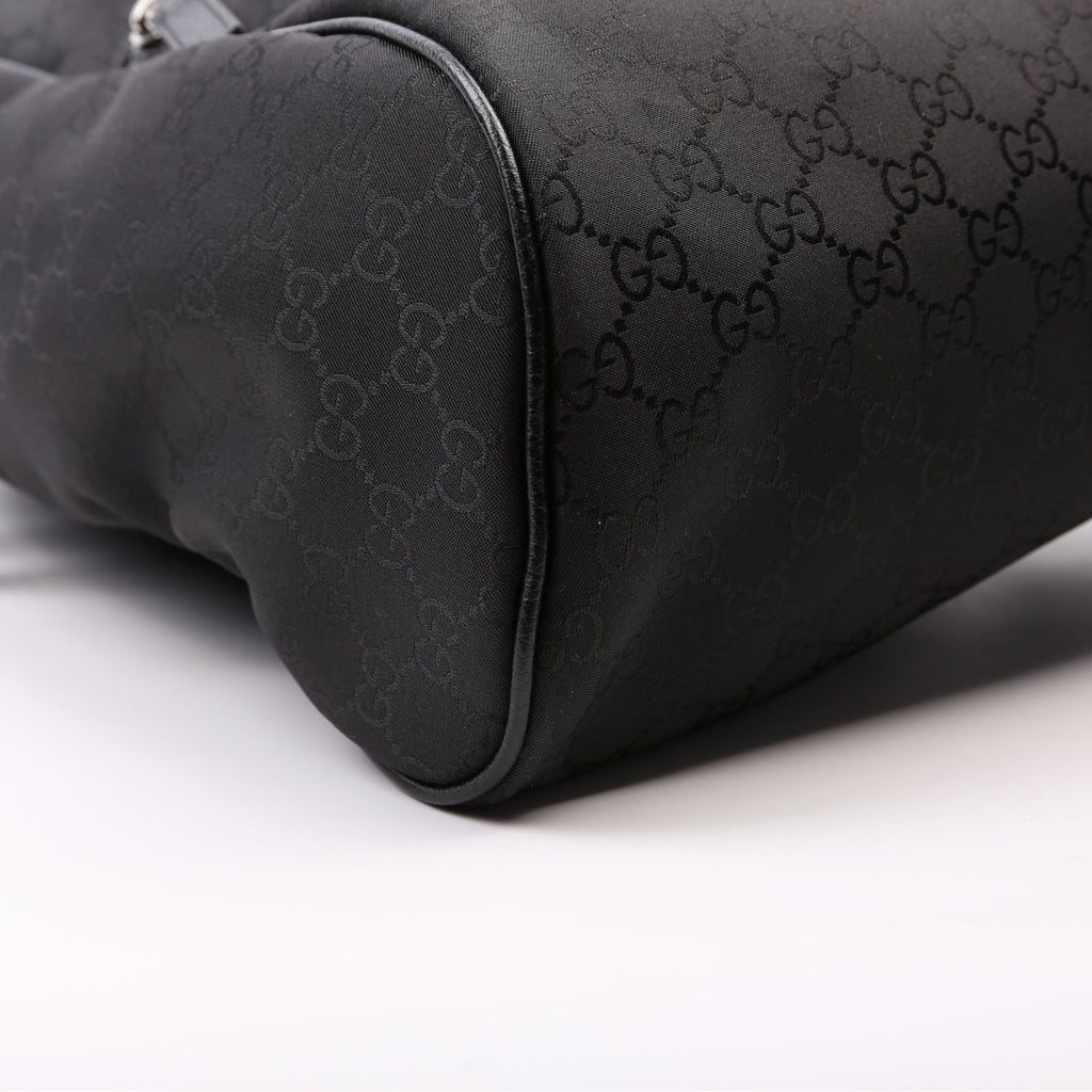 Gucci 449181 GG Nylon Slim Backpack Black