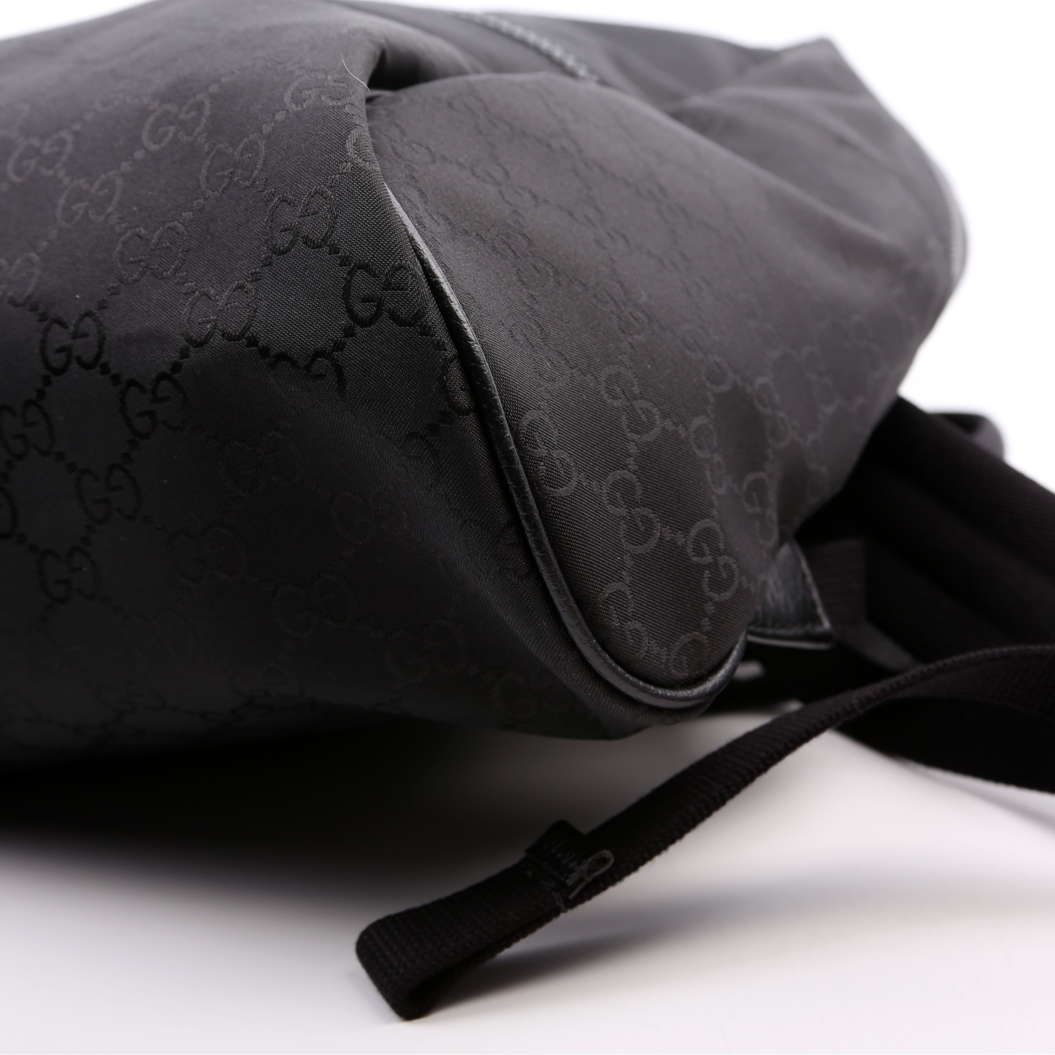 Gucci 449181 GG Nylon Slim Backpack Black