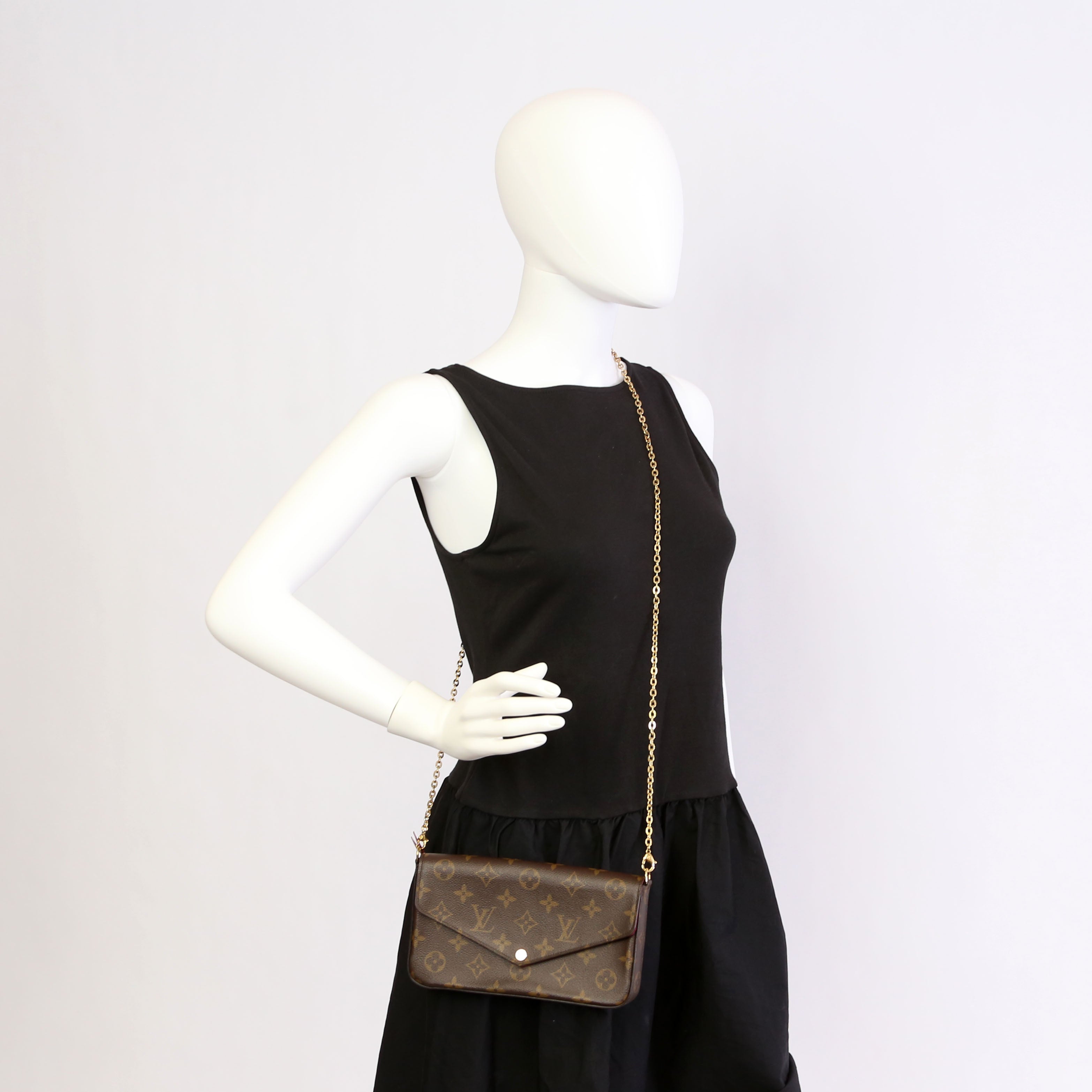 Pochette Felicie Monogram Berry