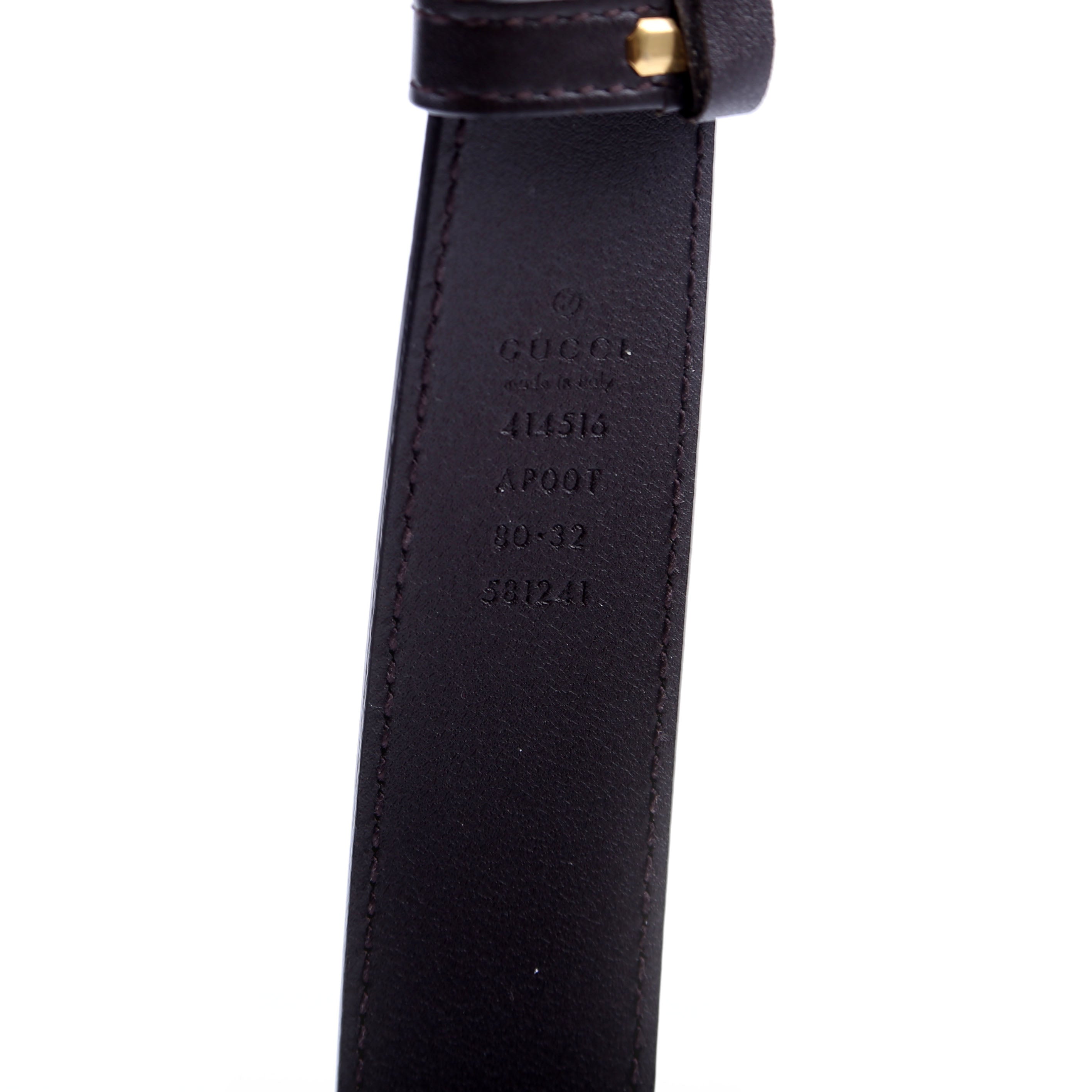 Gucci 414516 GG Marmont Belt Size 80/32 Black