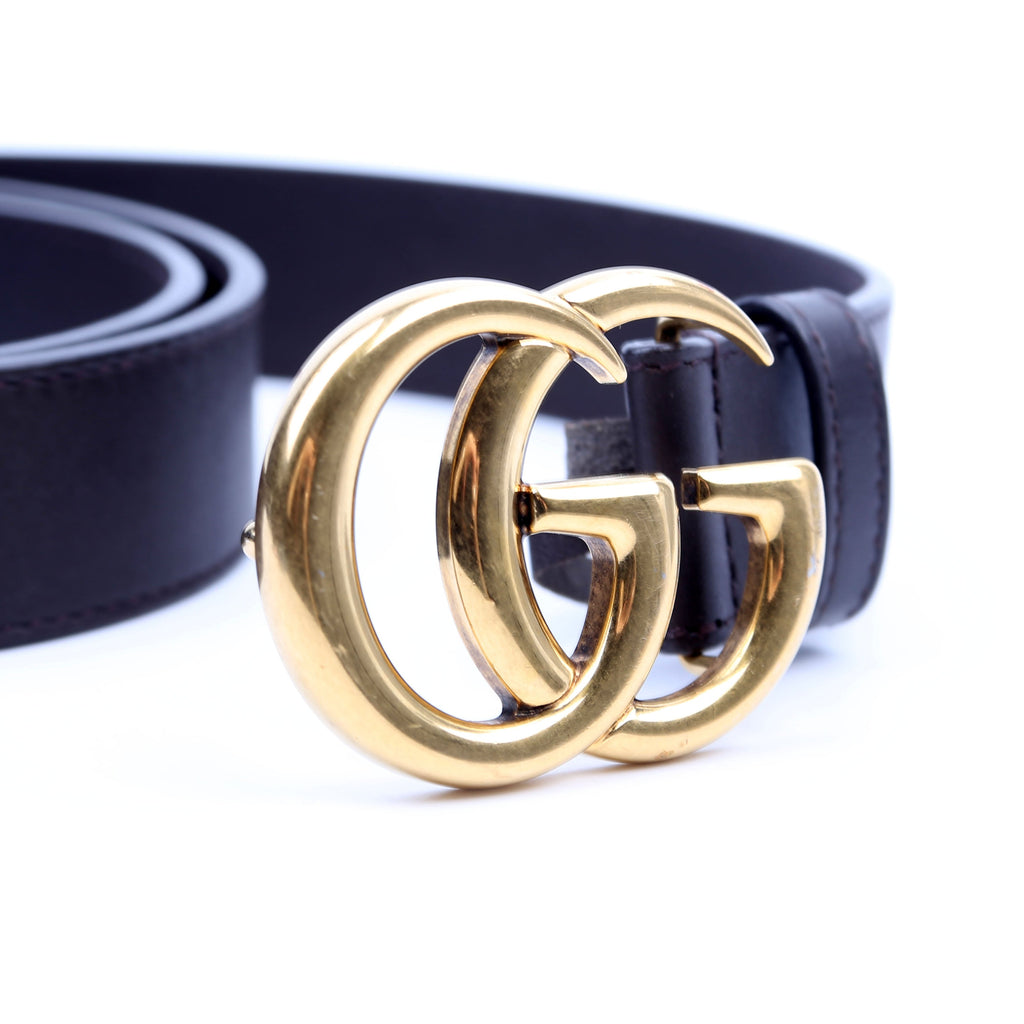 Gucci 414516 GG Marmont Belt Size 80/32 Black
