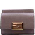 Leather Baguette Card Holder Taupe