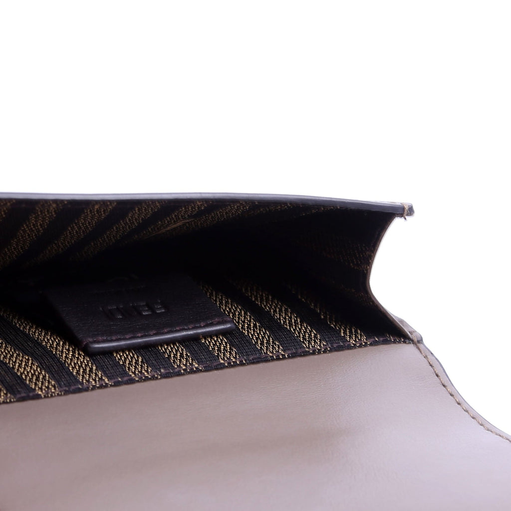 Leather Baguette Card Holder Taupe