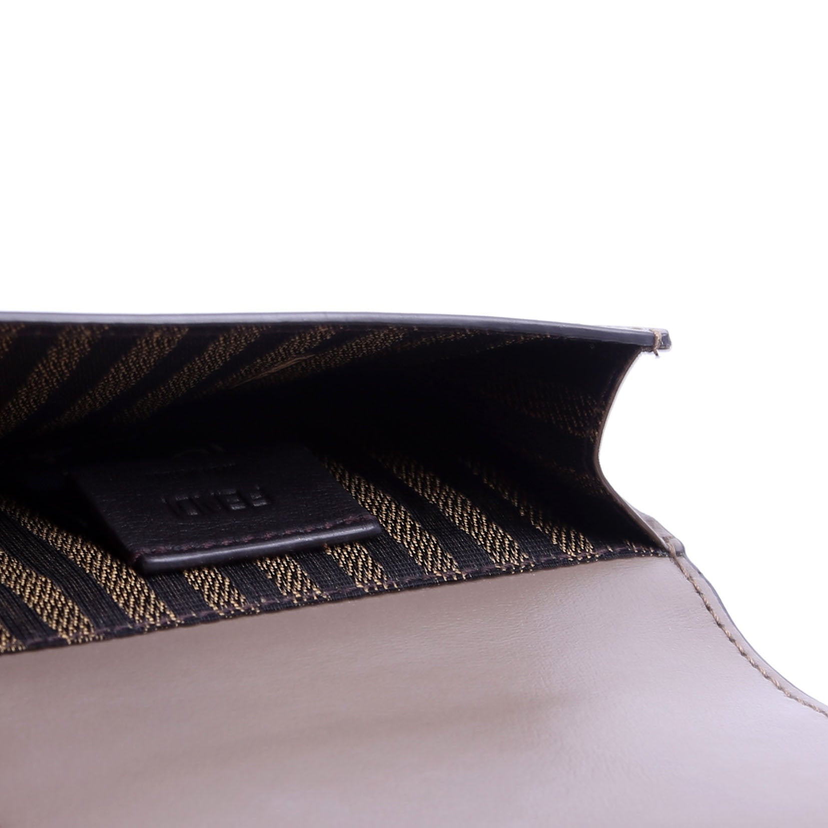 Leather Baguette Card Holder Taupe