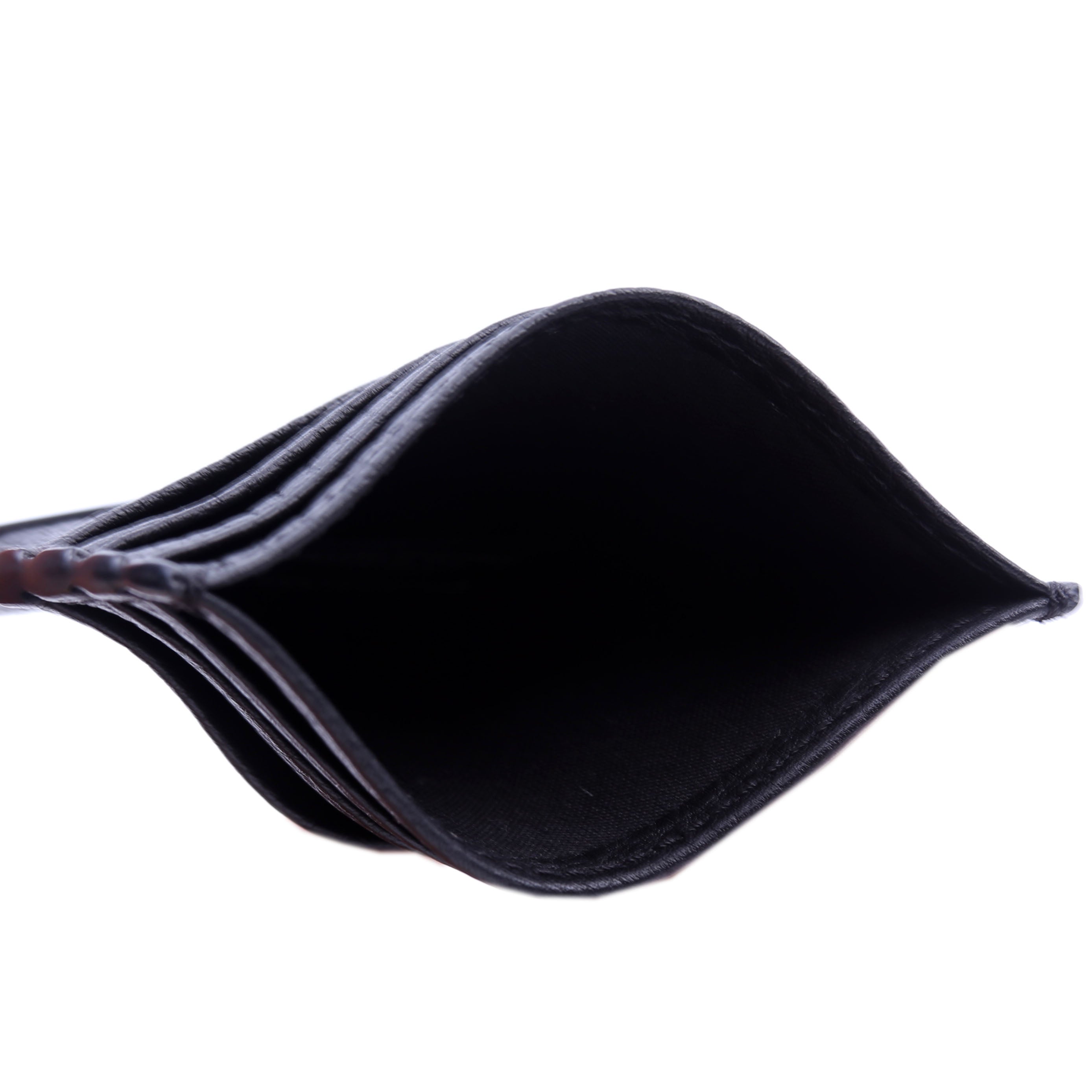 FF Grained Leather Baguette Card Holder Black