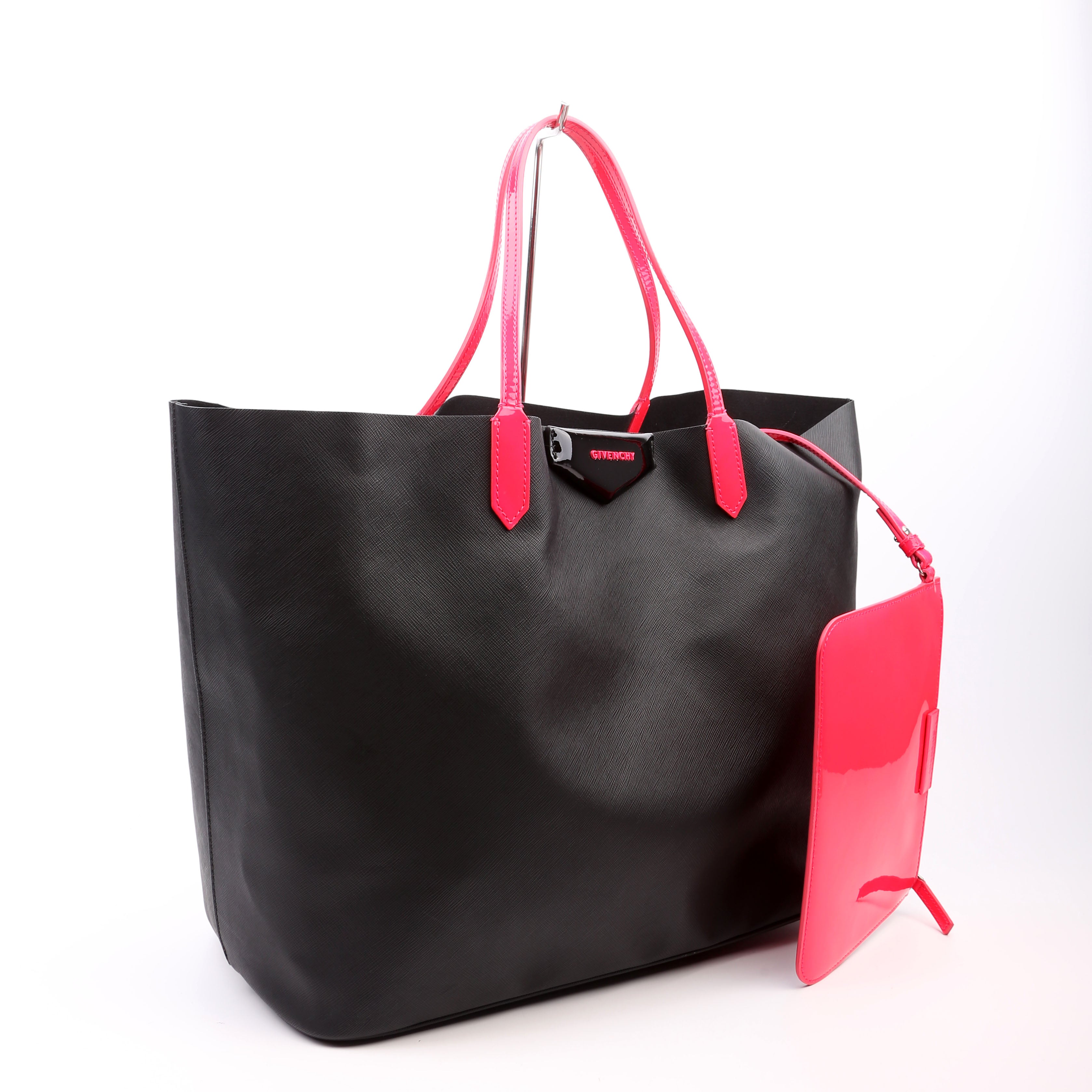 Antigona Shopping Tote Large Black/Pink