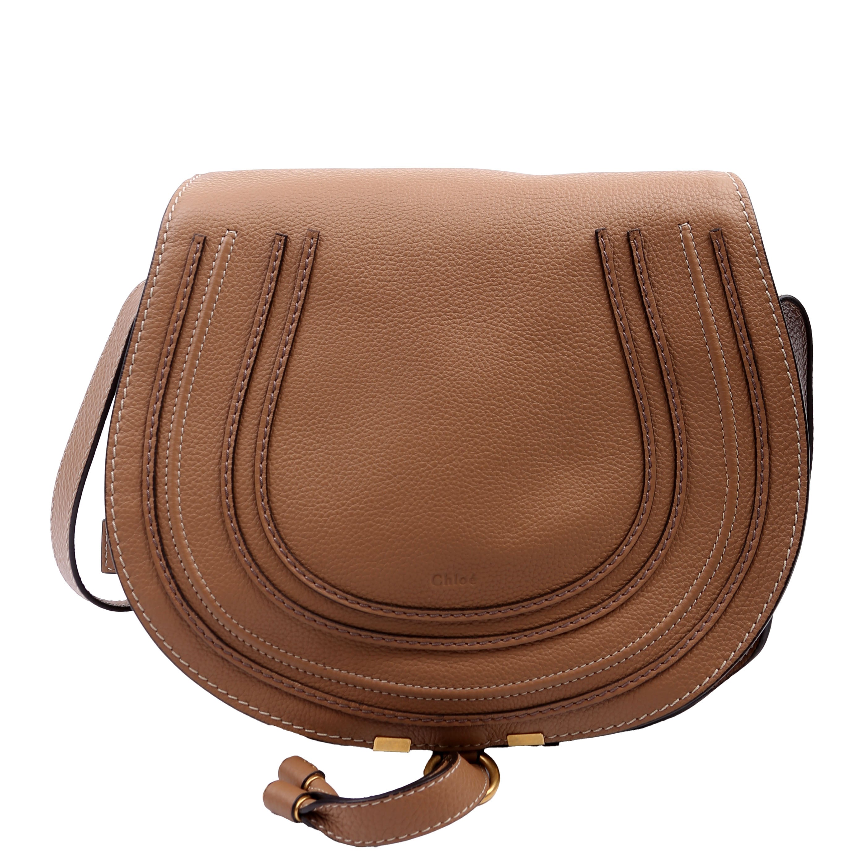 Marcie Saddle Bag Crossbody Medium Tan