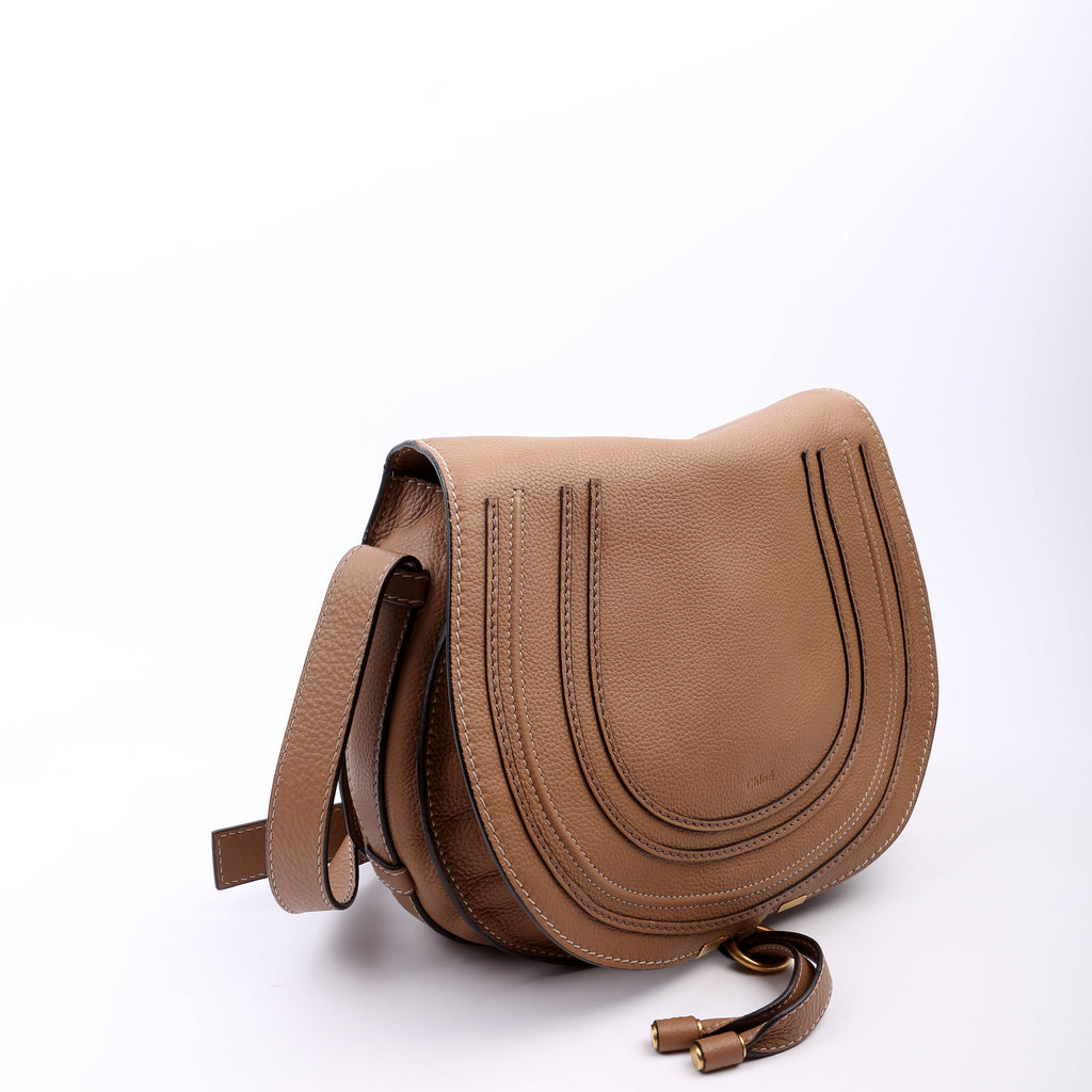 Marcie Saddle Bag Crossbody Medium Tan