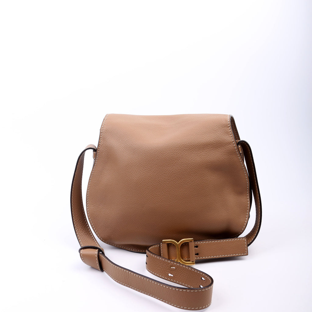 Marcie Saddle Bag Crossbody Medium Tan