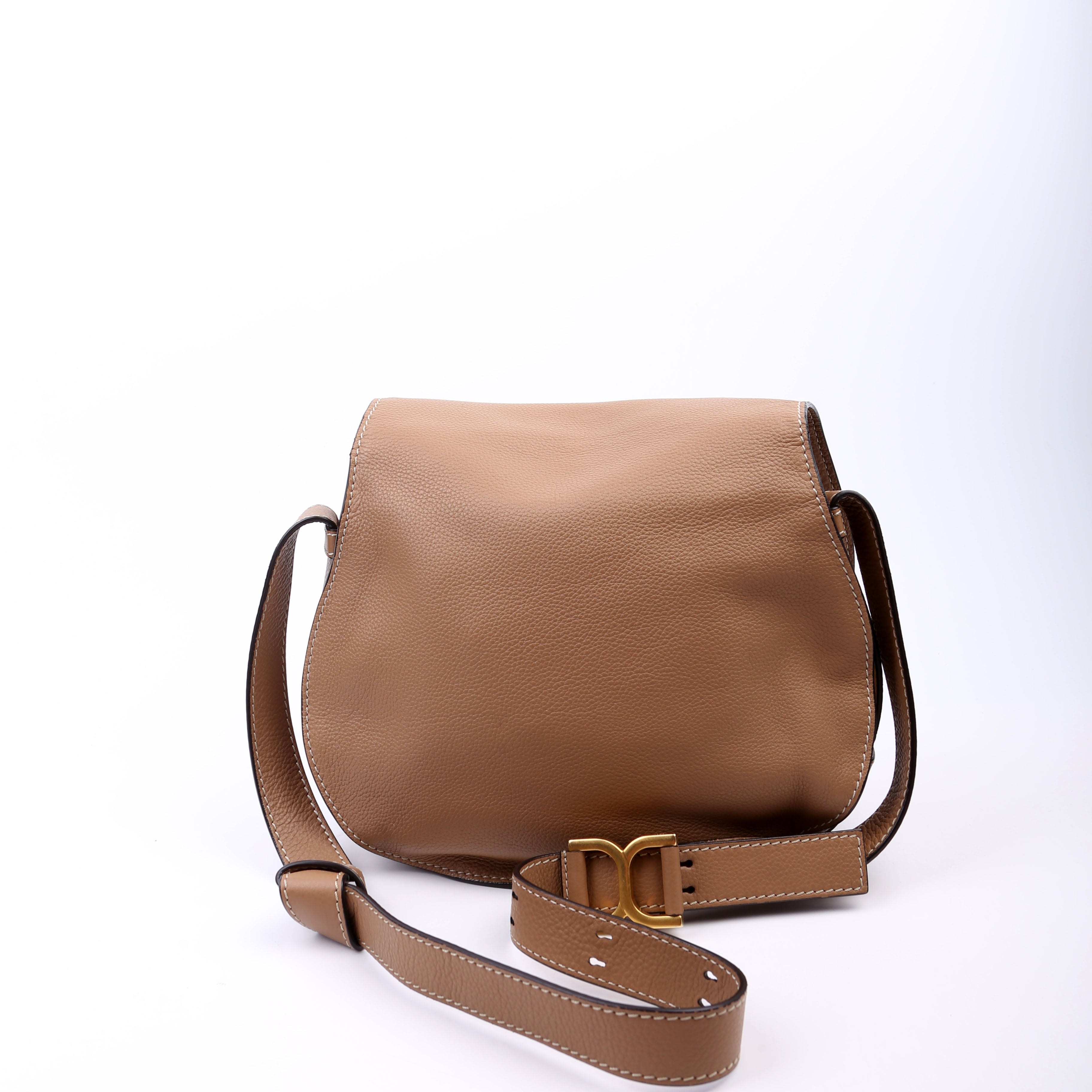 Marcie Saddle Bag Crossbody Medium Tan