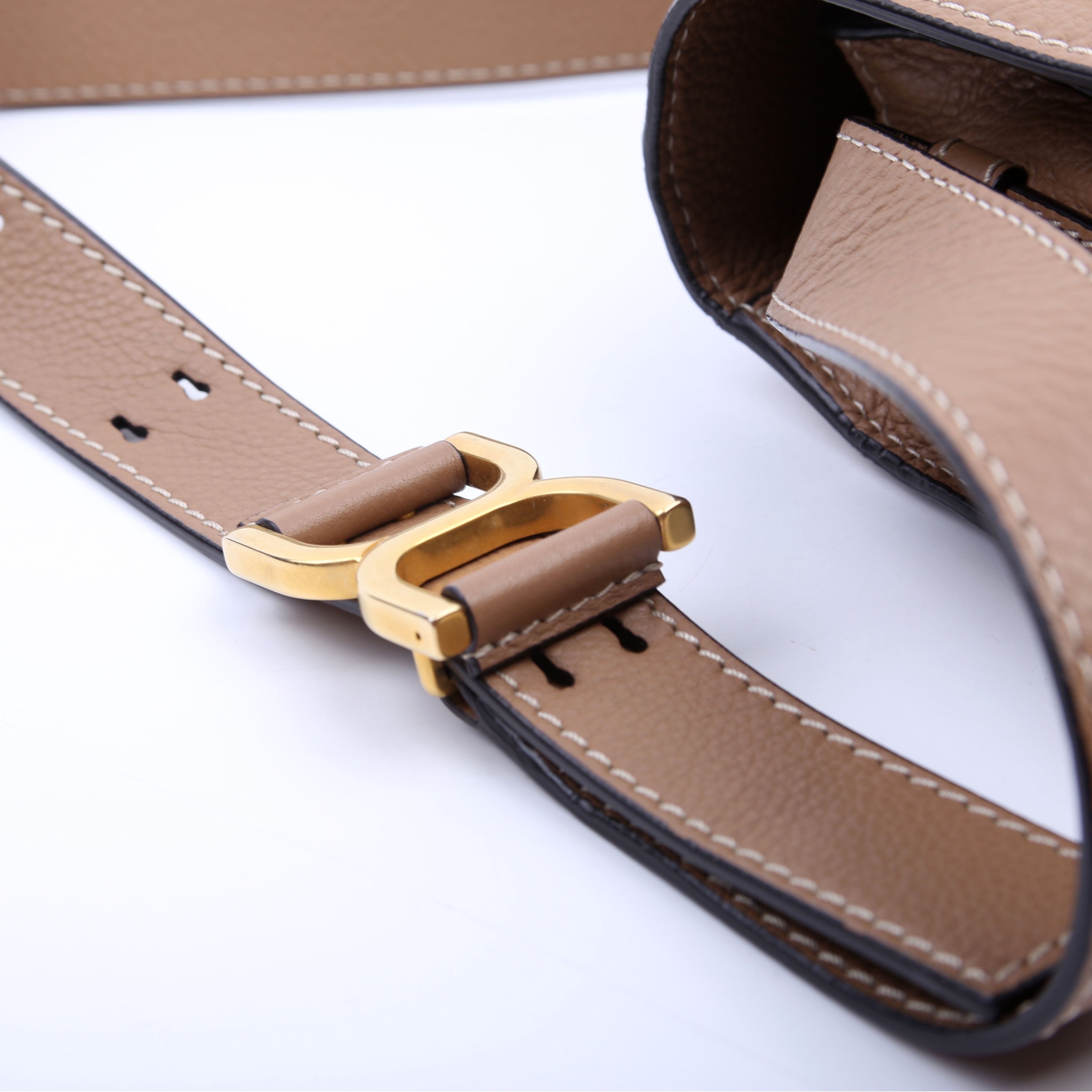 Marcie Saddle Bag Crossbody Medium Tan