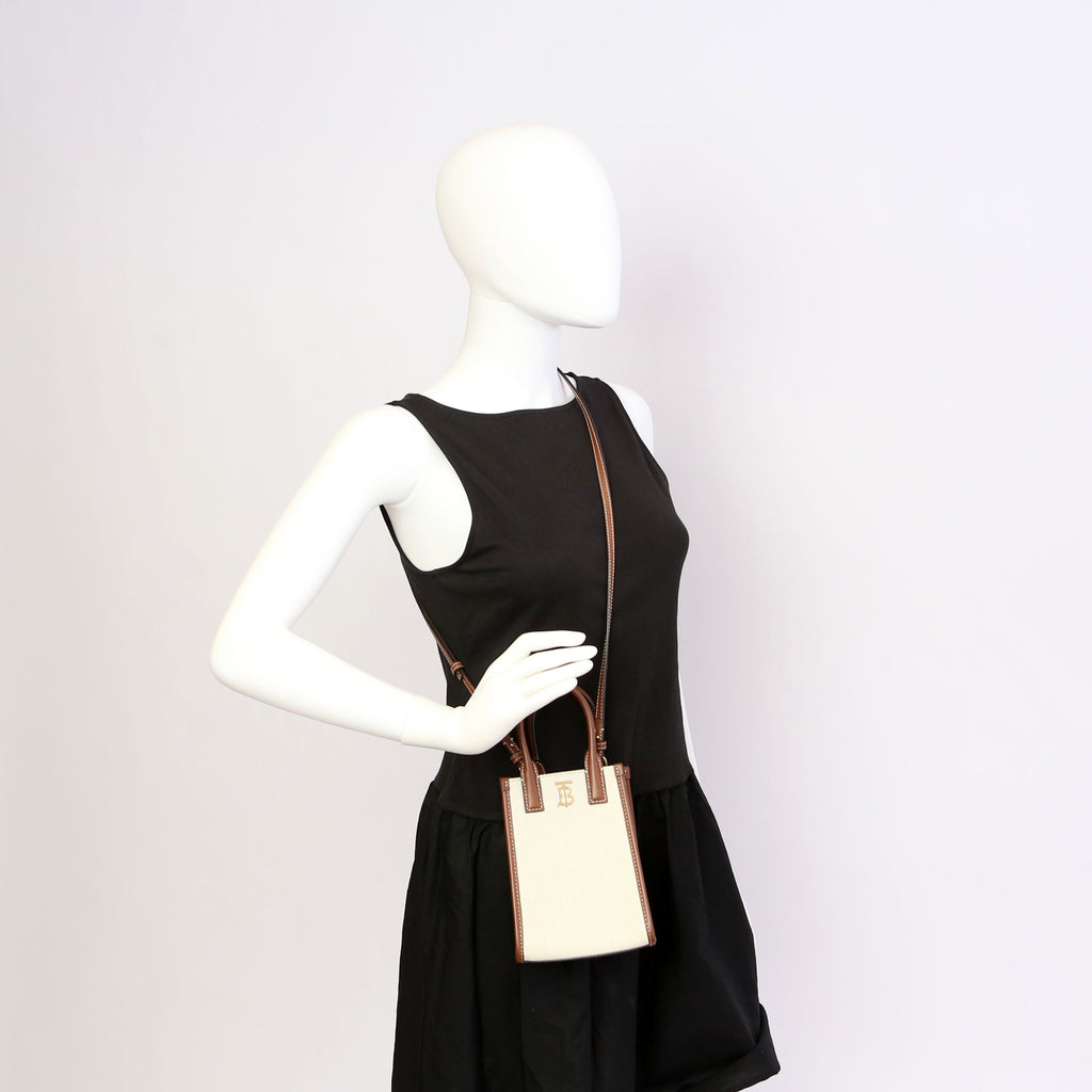 Micro Frances Phone Tote Canvas/Leather