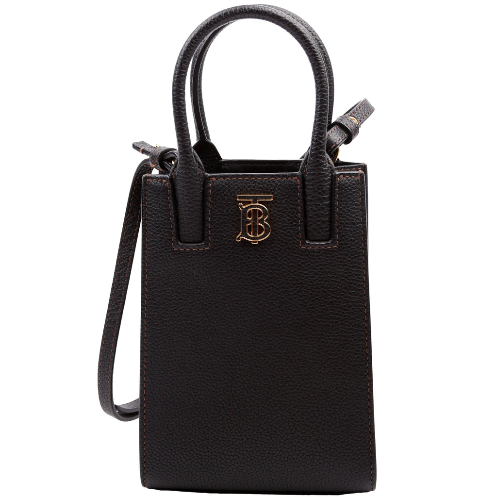 Micro Frances Phone Tote Grain Leather Black